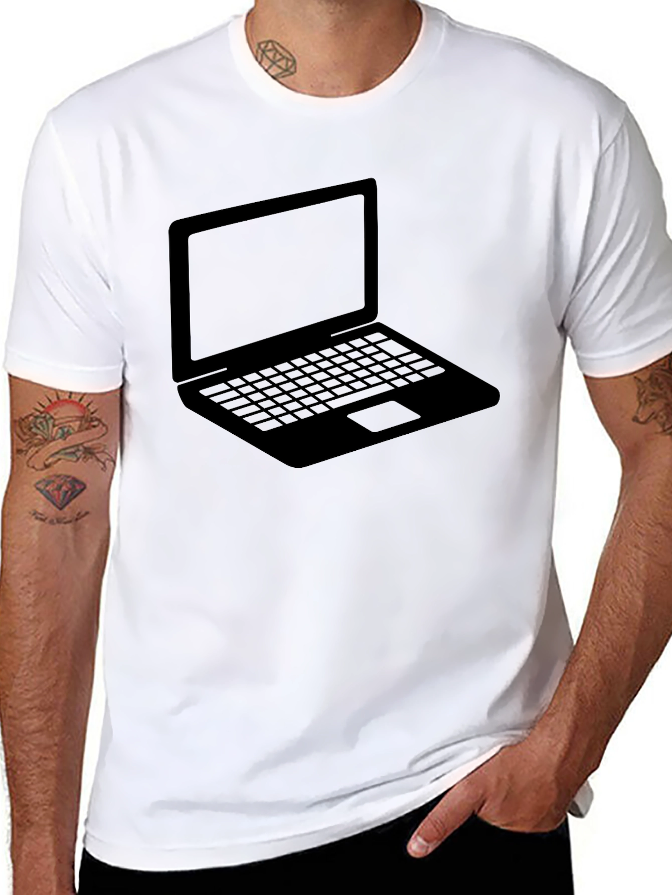 Laptop Graphic Tee - Black T-Shirt