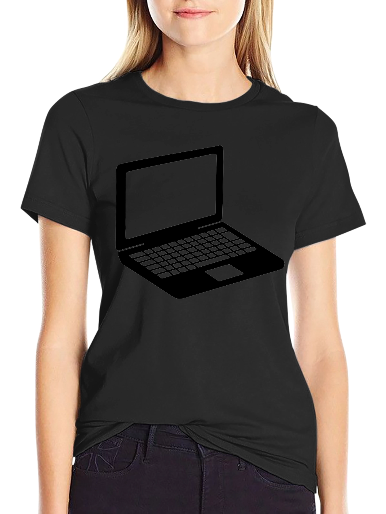 Laptop Graphic Tee - Black T-Shirt