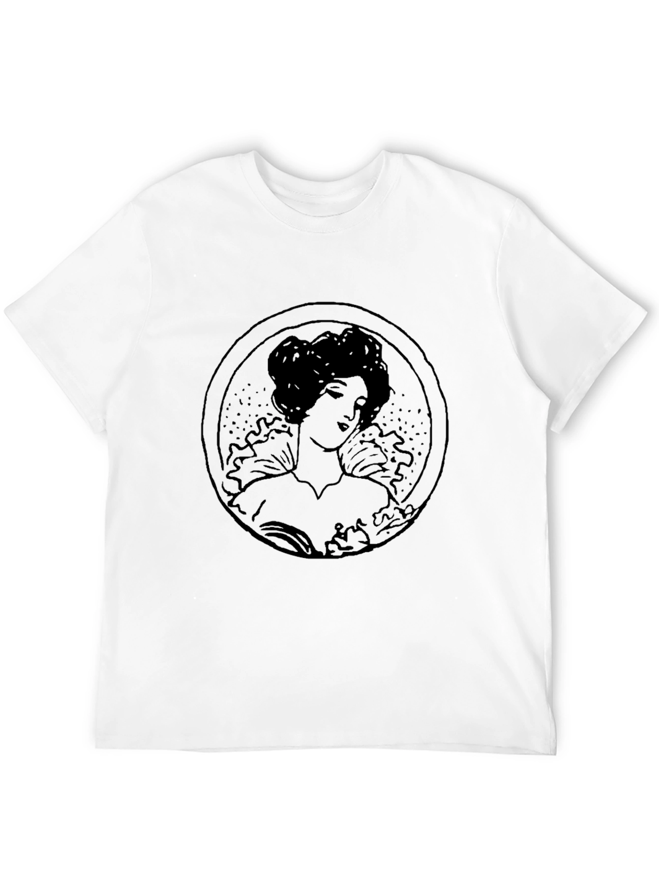 Elegant Lady Graphic Tee - Black