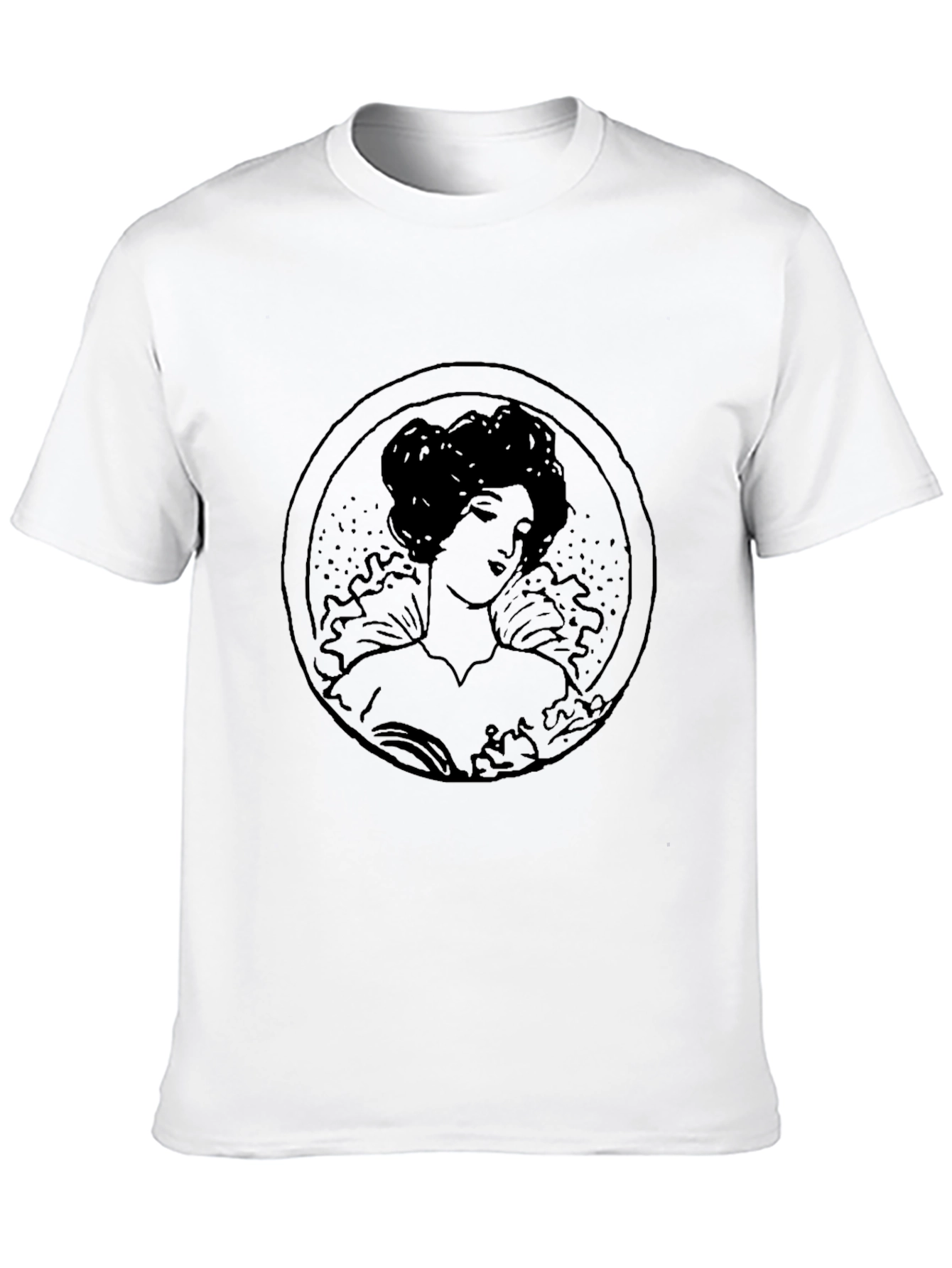 Elegant Lady Graphic Tee - Black