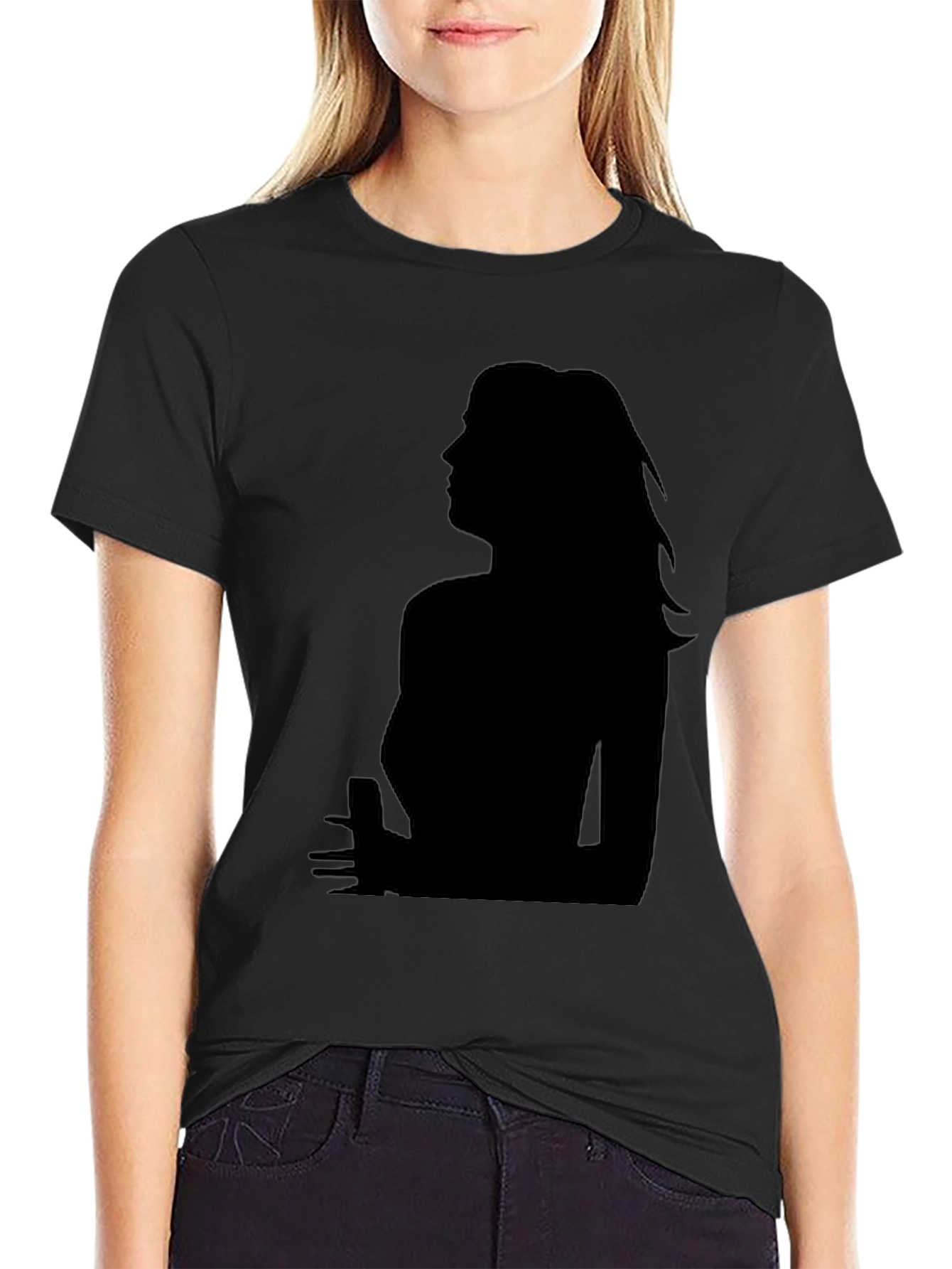 Silhouette Graphic Tee - Sleek Black T-Shirt