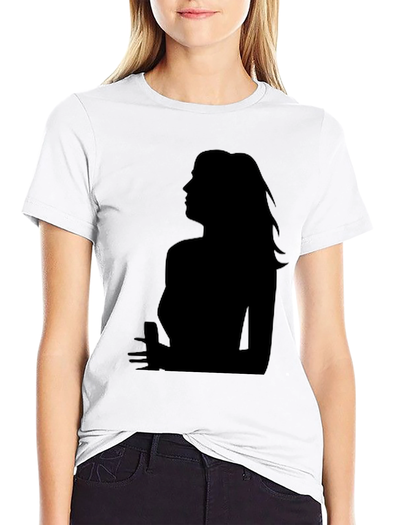 Silhouette Graphic Tee - Sleek Black T-Shirt