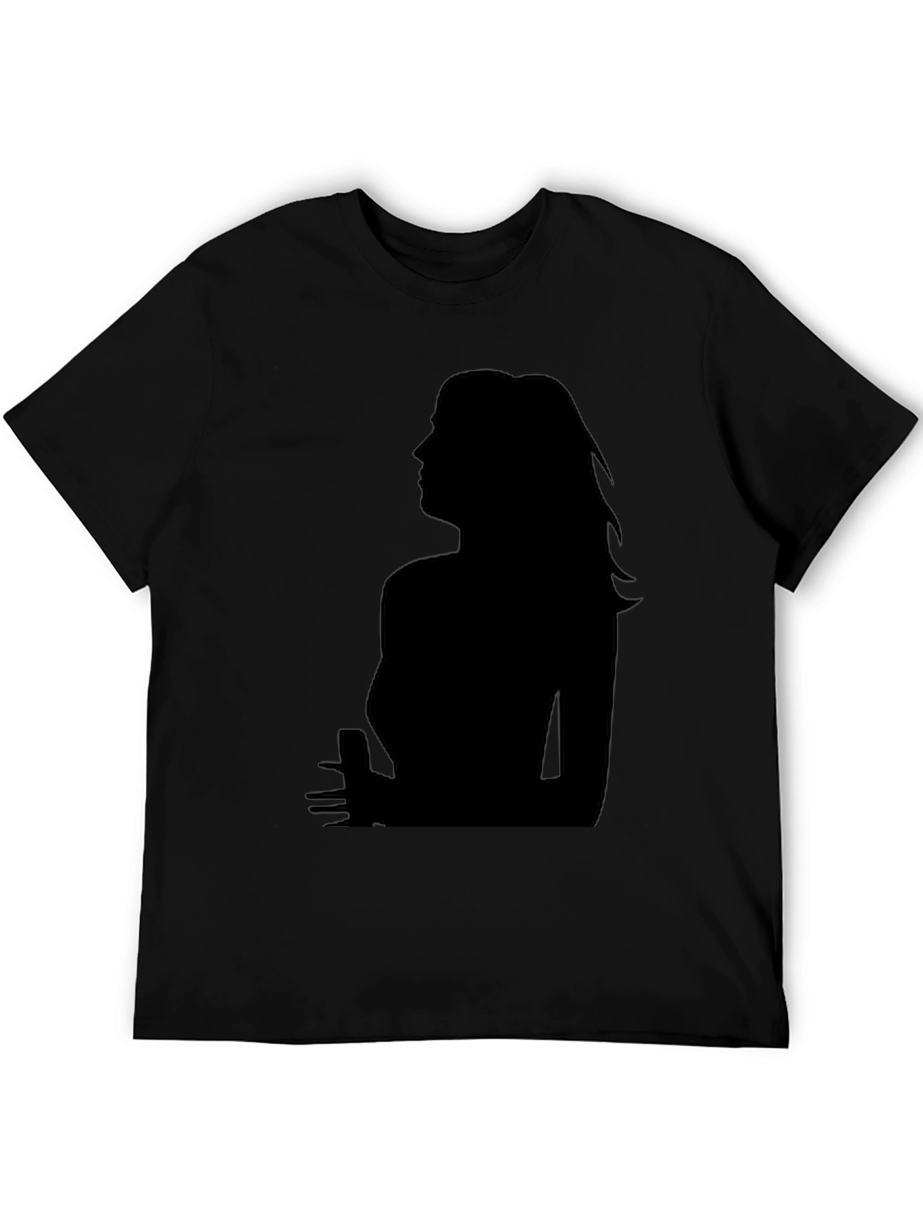 Silhouette Graphic Tee - Sleek Black T-Shirt