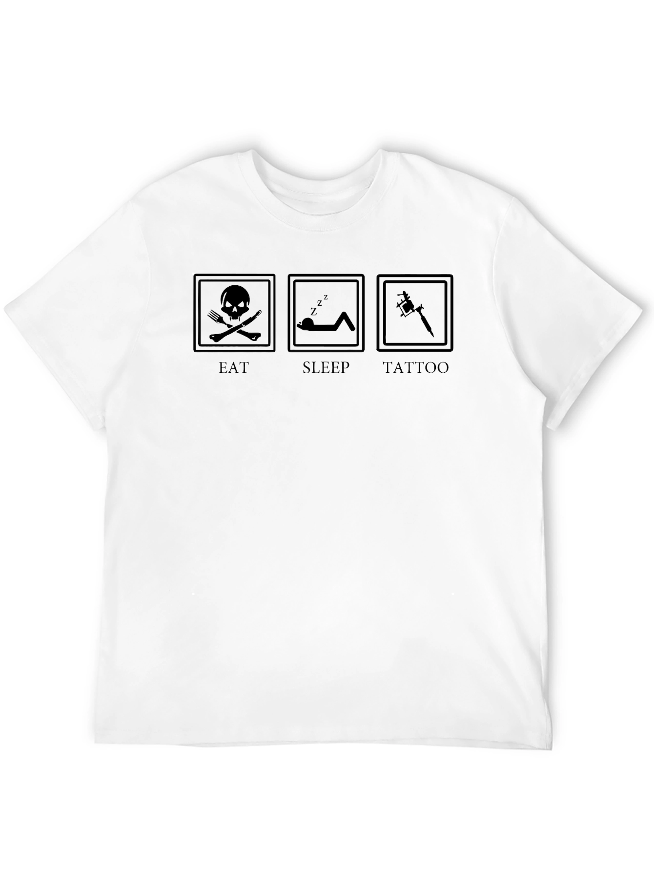 Eat Sleep Tattoo T-Shirt - Black Graphic Tee