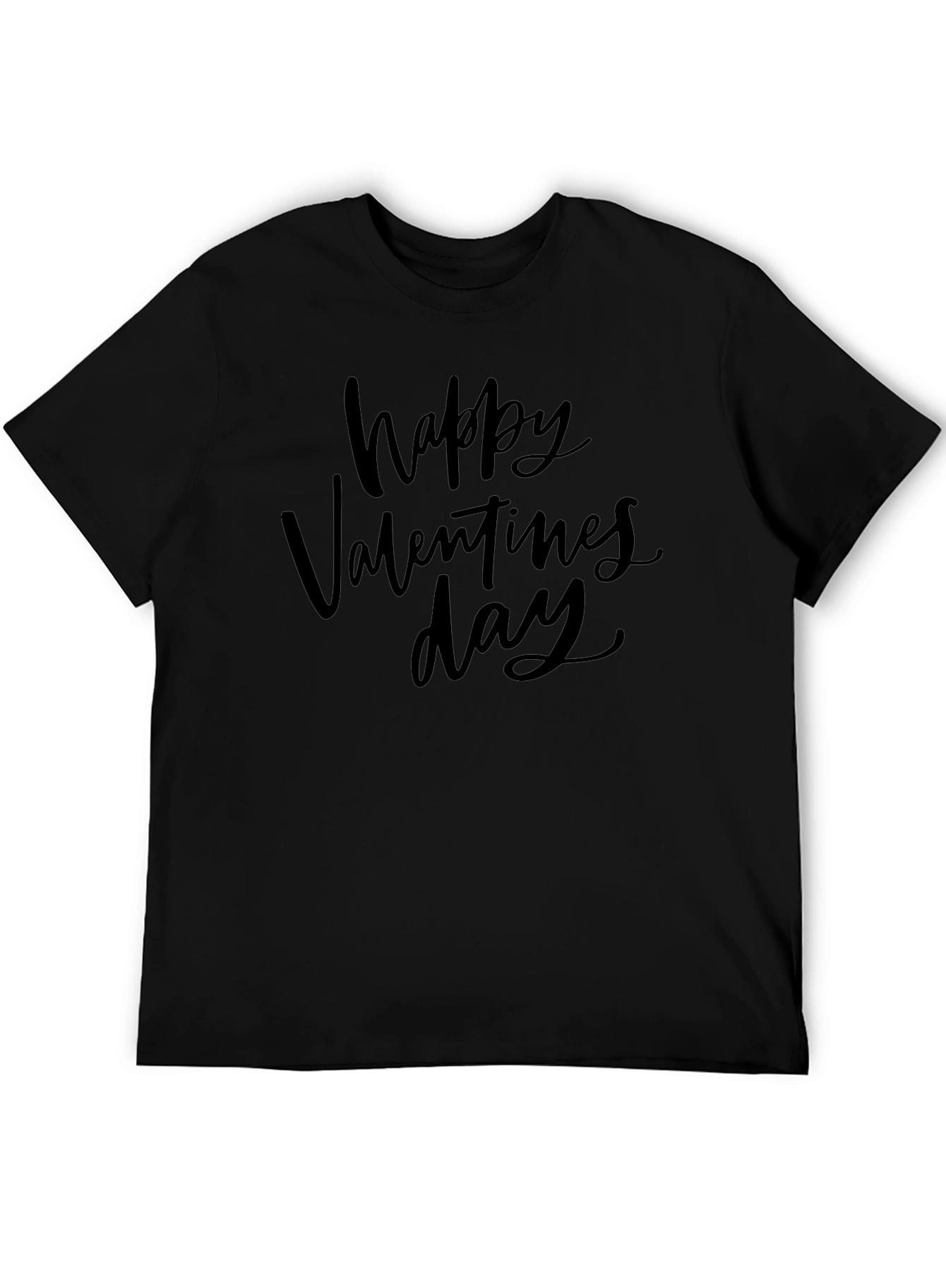 Happy Valentines Day Black T-Shirt