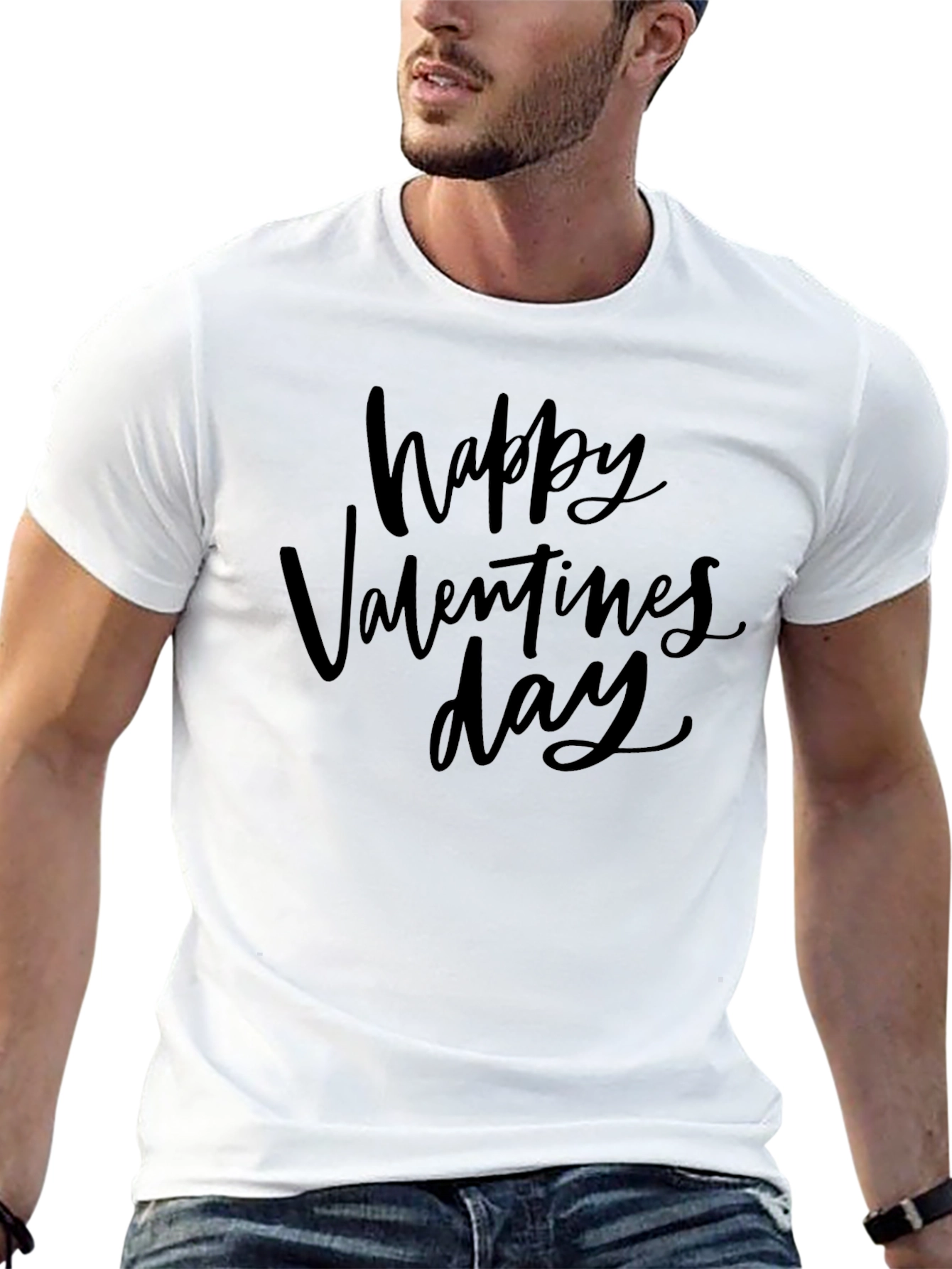 Happy Valentines Day Black T-Shirt