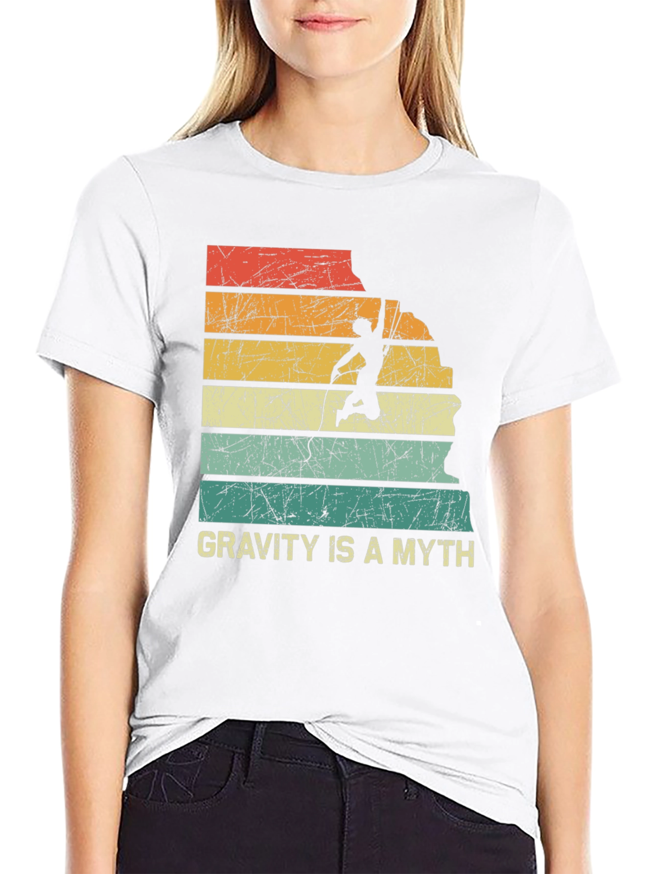 Gravity Is A Myth Rock Climbing T-Shirt