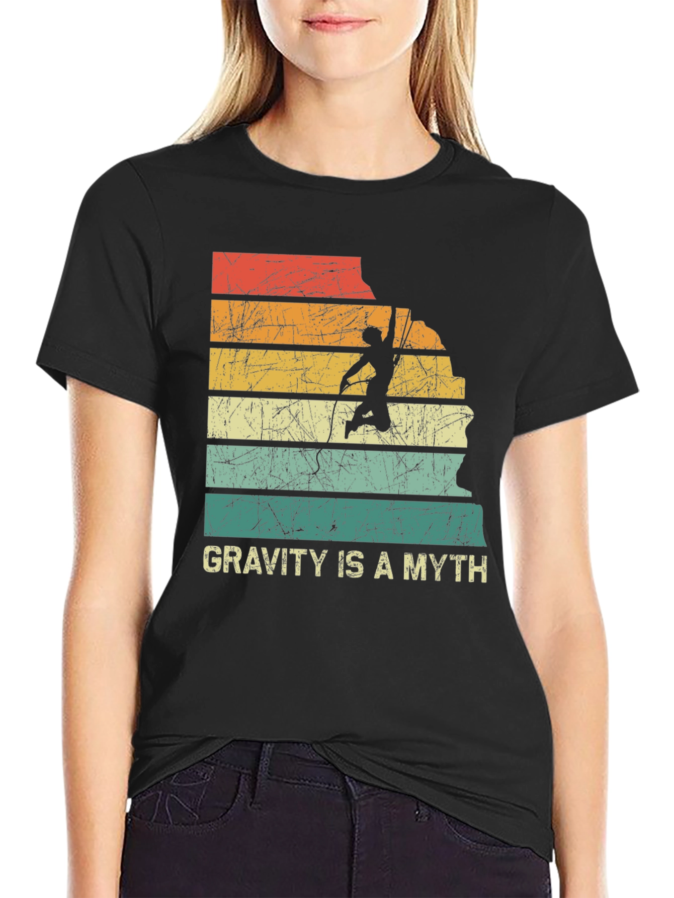 Gravity Is A Myth Rock Climbing T-Shirt