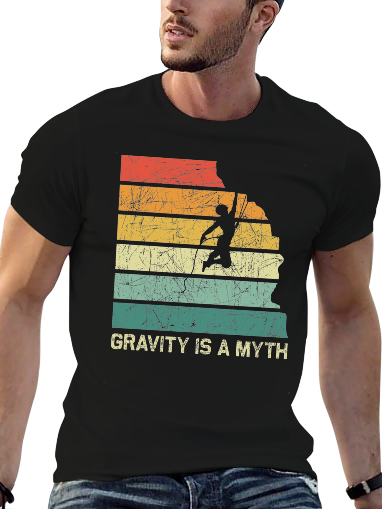 Gravity Is A Myth Rock Climbing T-Shirt
