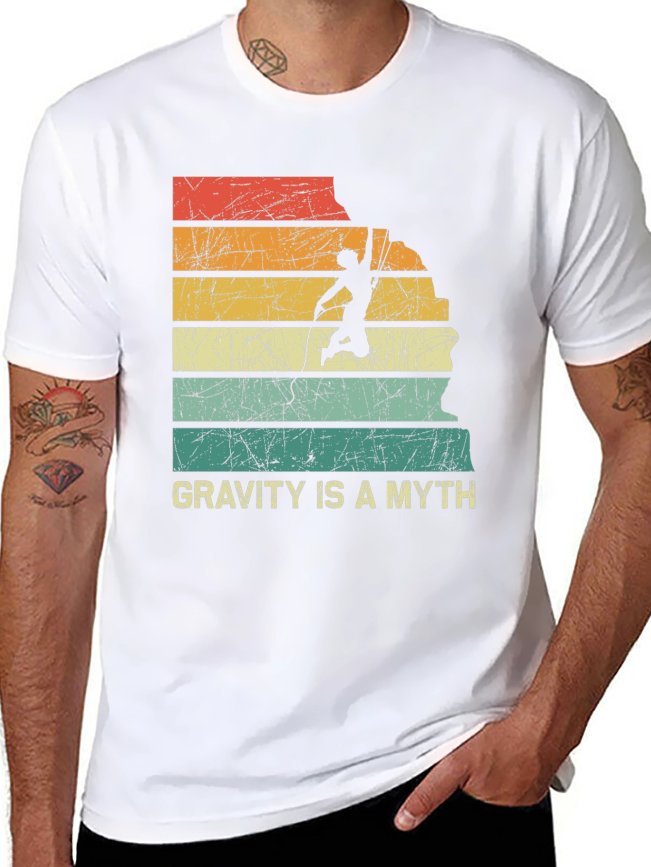 Gravity Is A Myth Rock Climbing T-Shirt