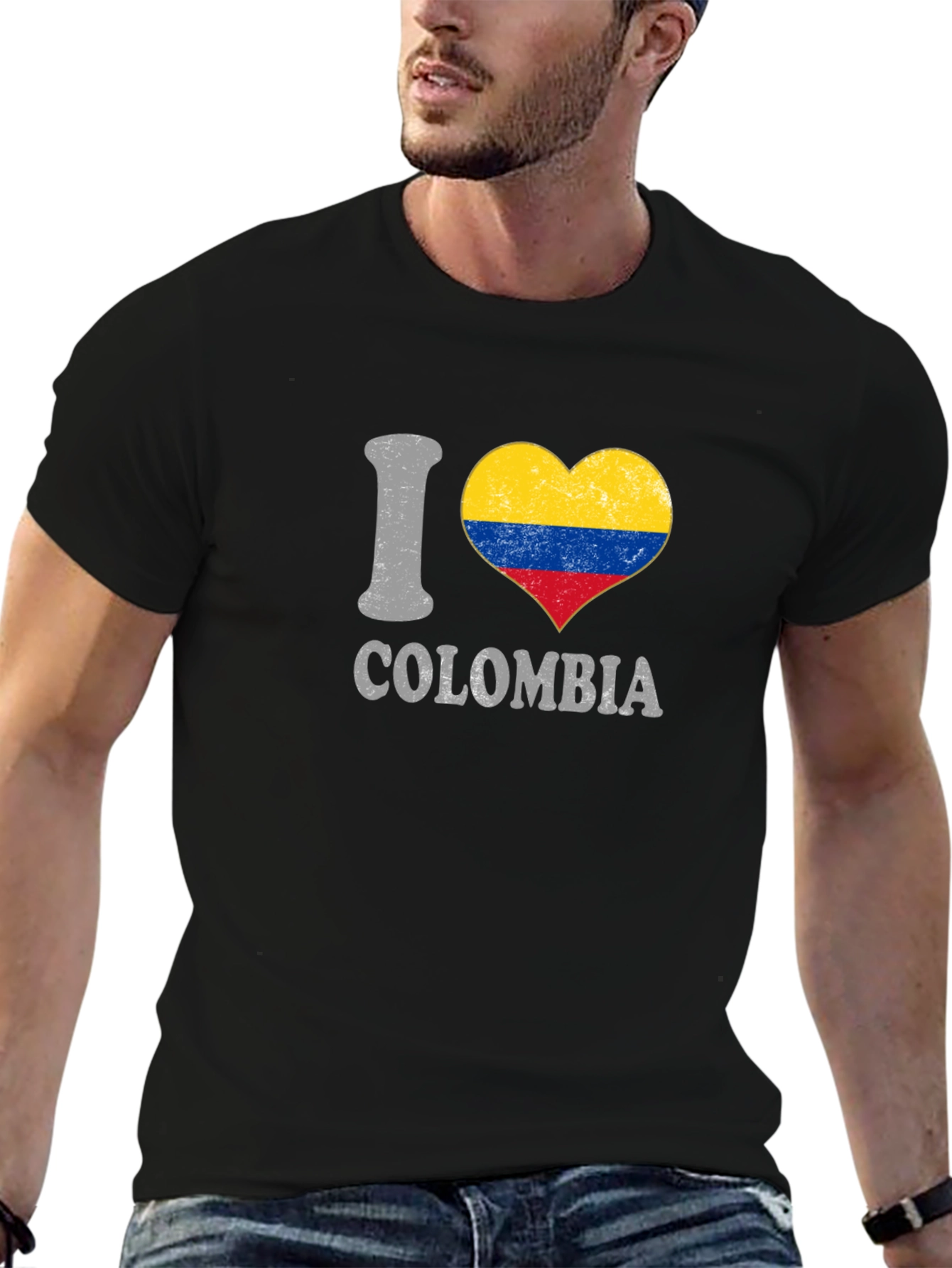 I Love Colombia Heart Flag T-Shirt