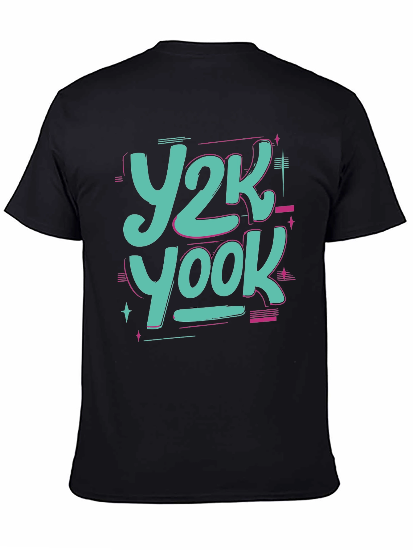 Y2K Yook Graphic Tee - Retro Style Black T-Shirt