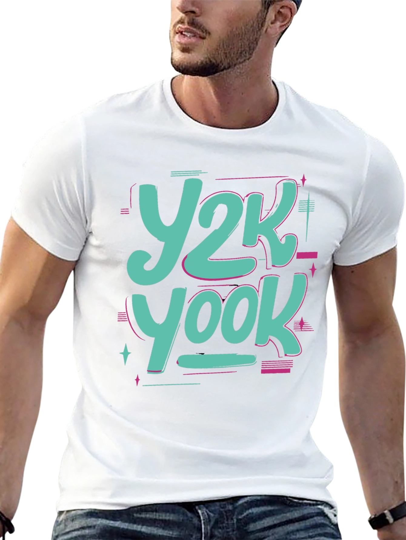 Y2K Yook Graphic Tee - Retro Style Black T-Shirt