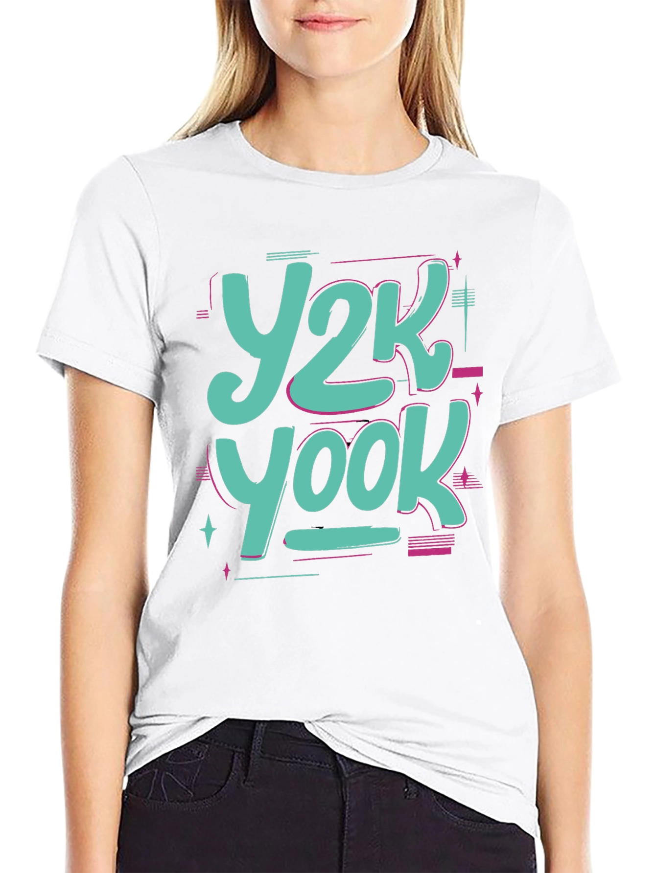 Y2K Yook Graphic Tee - Retro Style Black T-Shirt