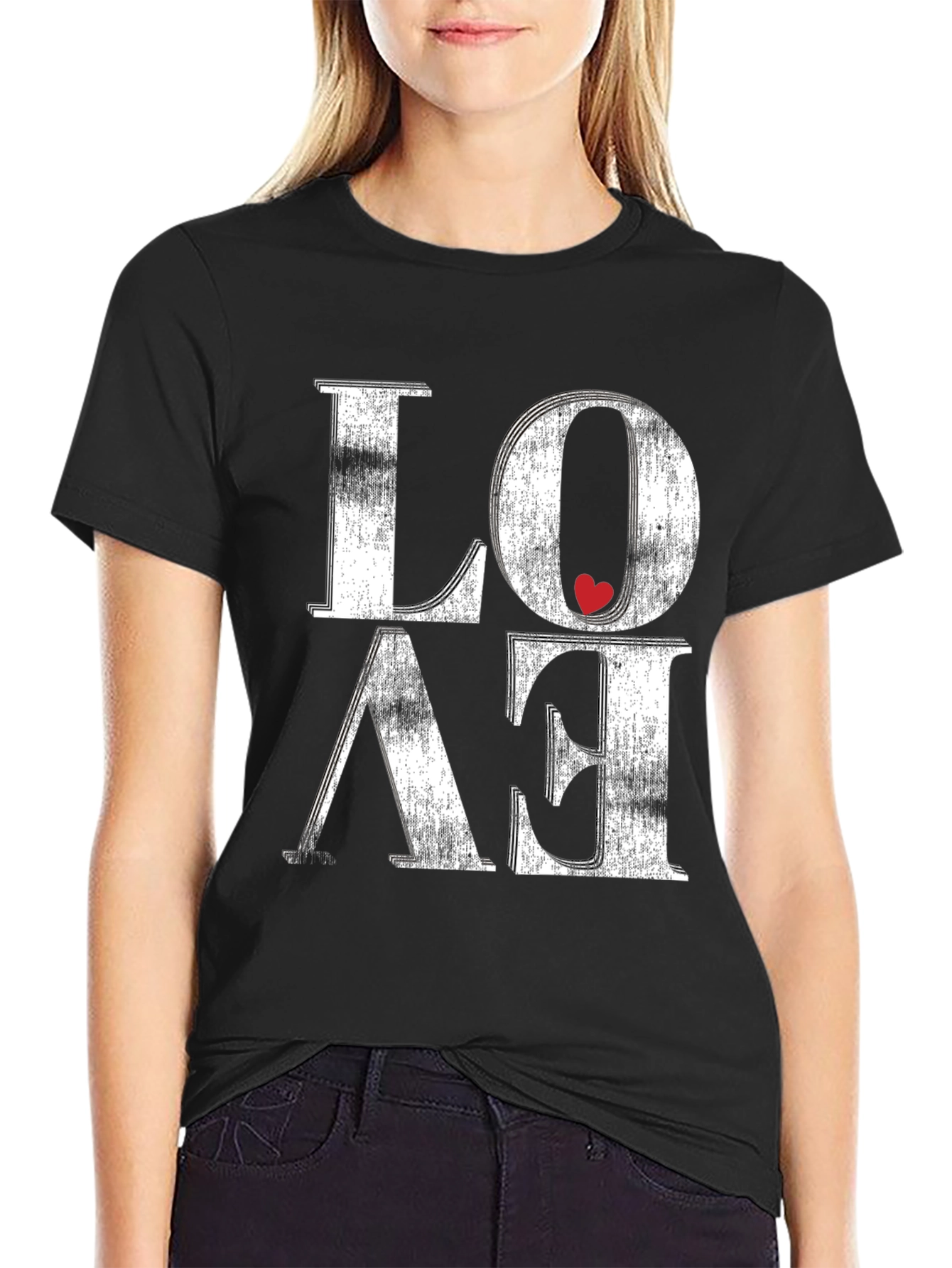 Love Graphic Tee - Distressed Print