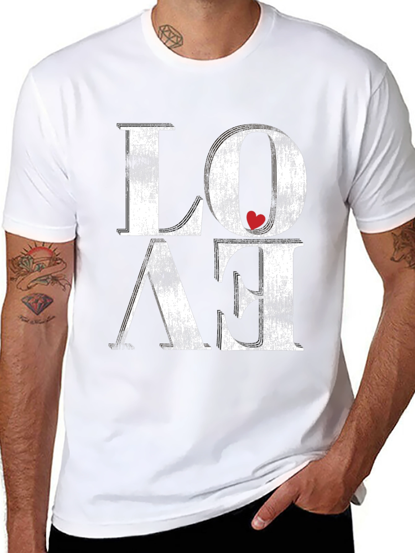 Love Graphic Tee - Distressed Print