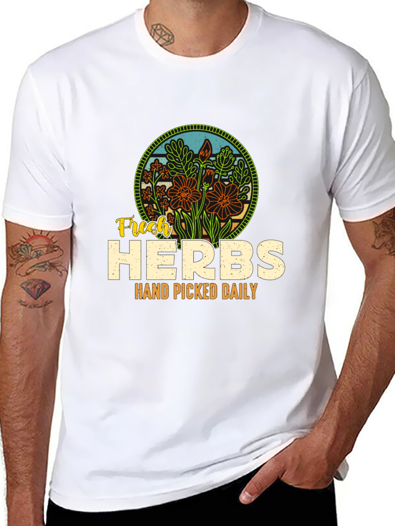 Fresh Herbs Graphic Tee - Hand Picked Daily