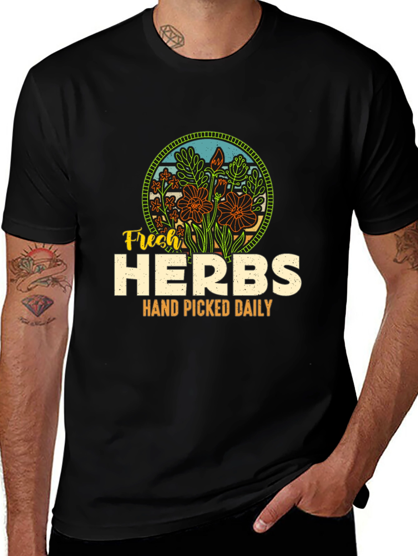 Fresh Herbs Graphic Tee - Hand Picked Daily