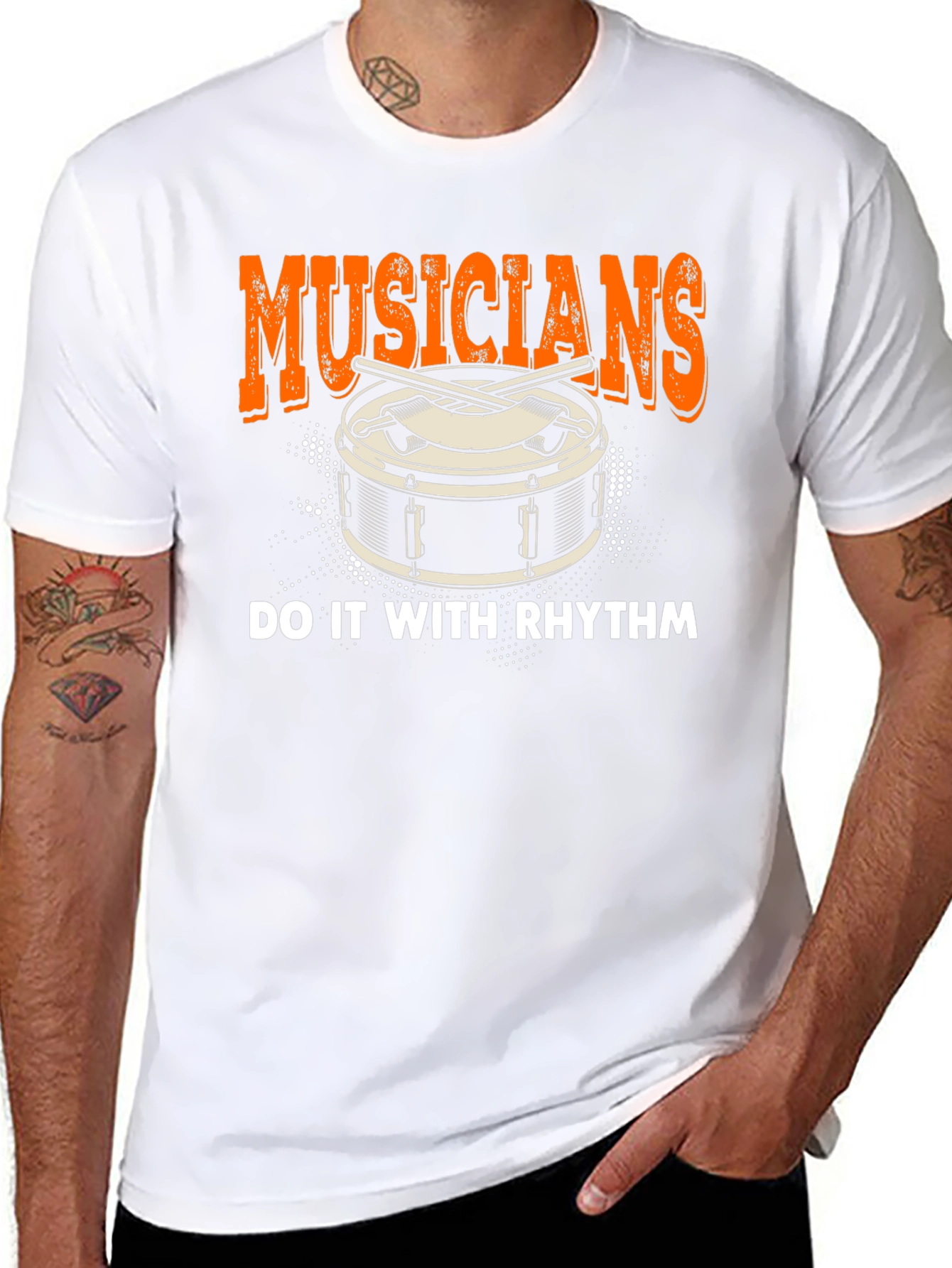 Musician Drum T-Shirt - Do It With Rhythm
