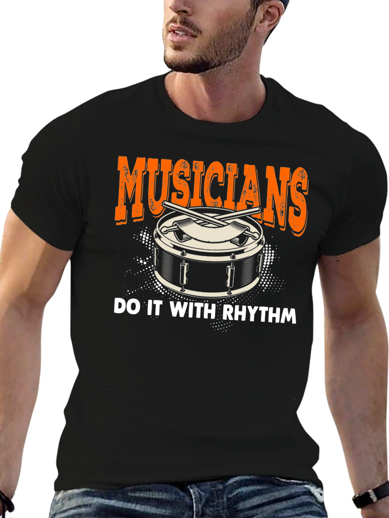 Musician Drum T-Shirt - Do It With Rhythm