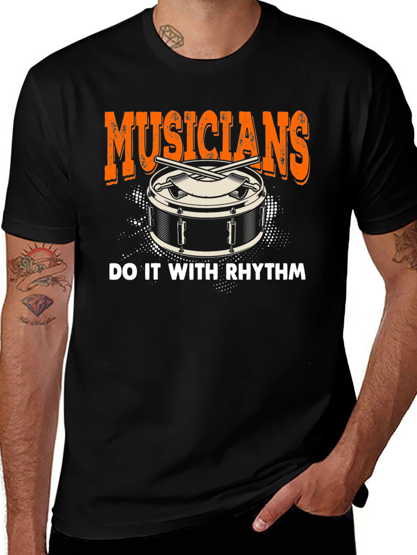 Musician Drum T-Shirt - Do It With Rhythm
