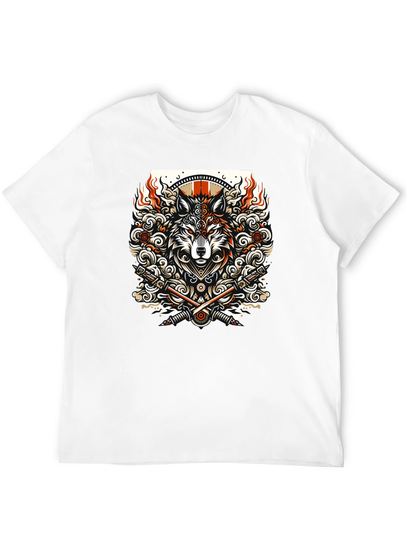 Wolf Graphic Tee - Black Cotton Blend
