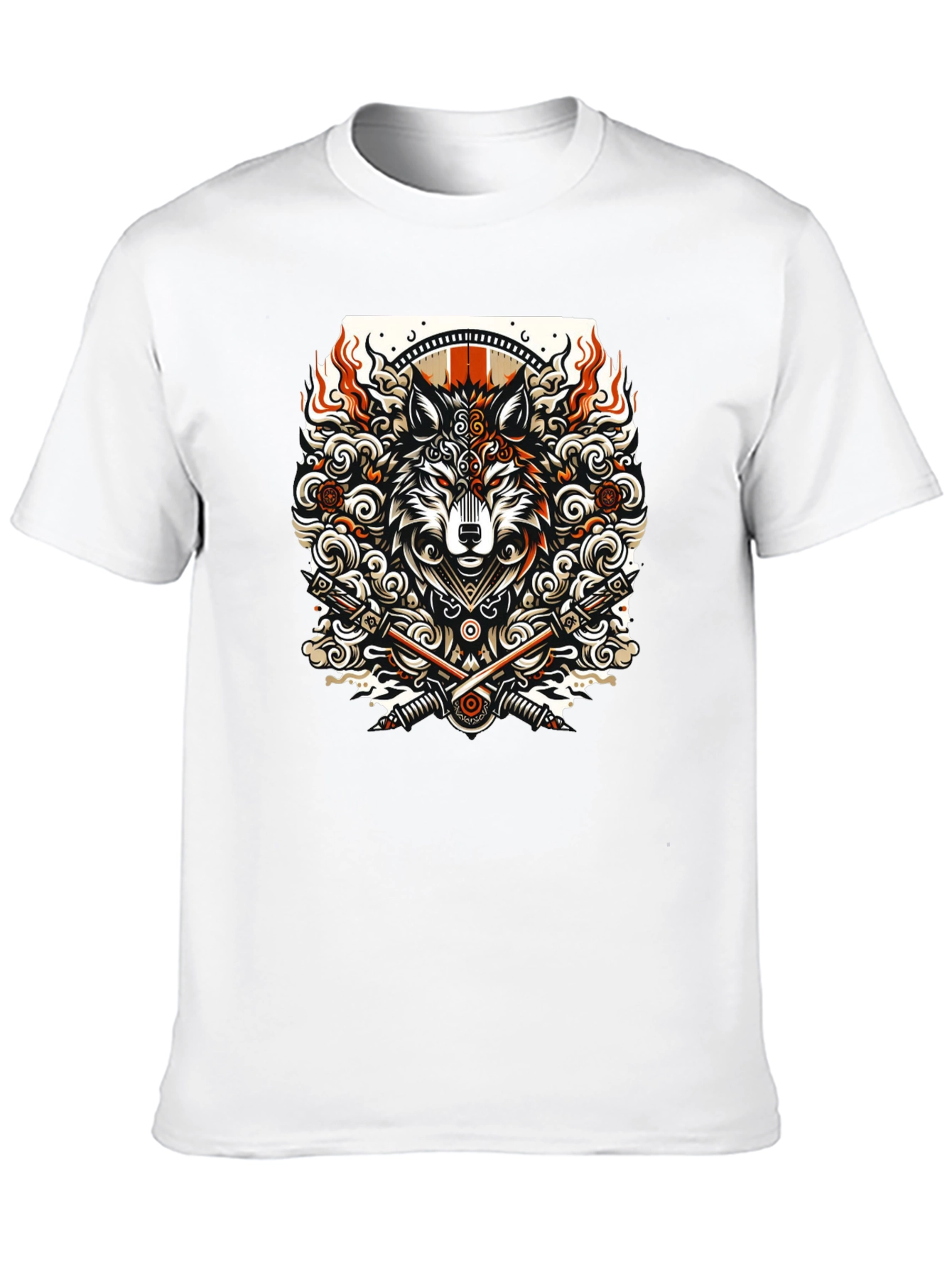 Wolf Graphic Tee - Black Cotton Blend