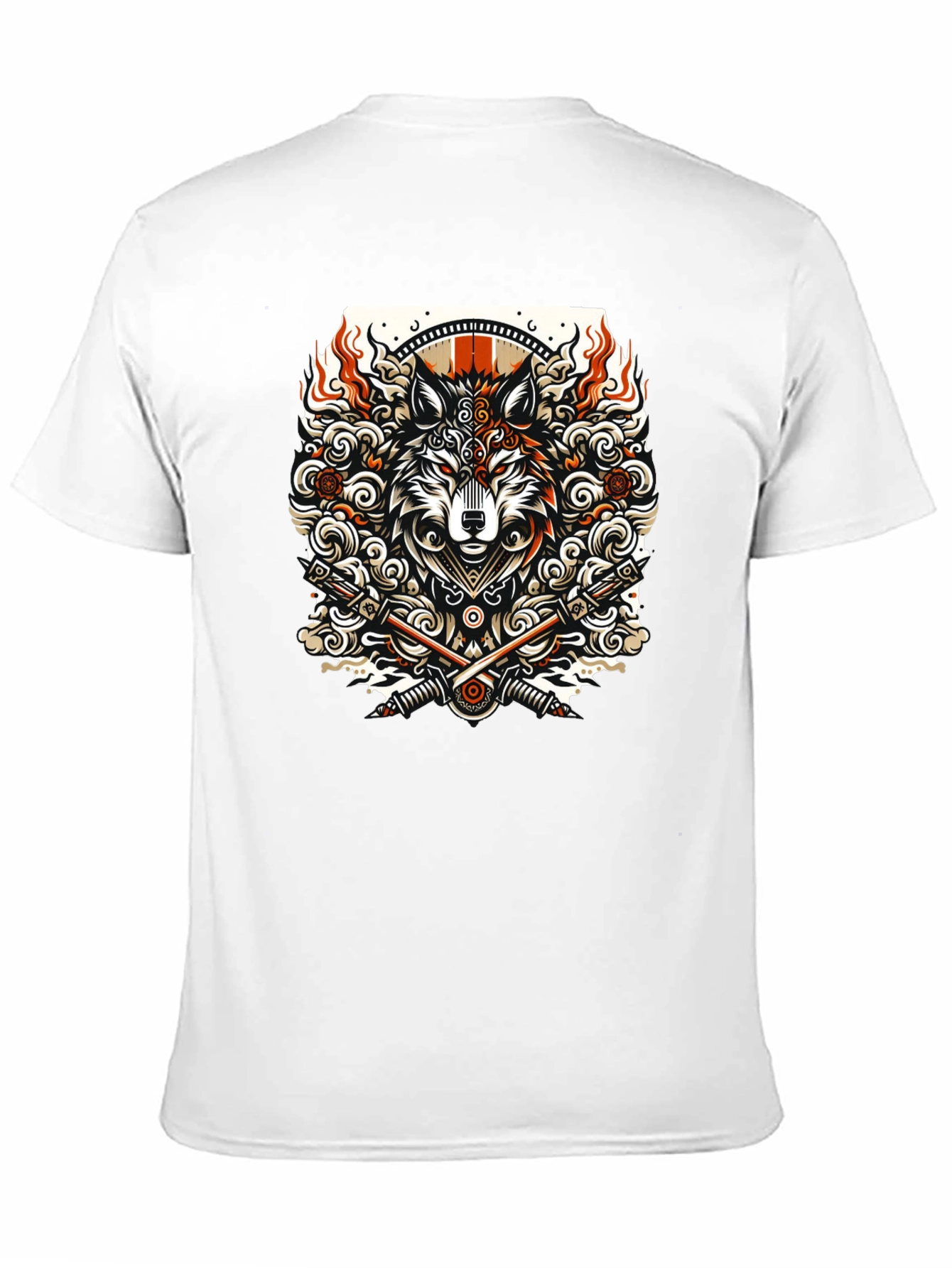 Wolf Graphic Tee - Black Cotton Blend