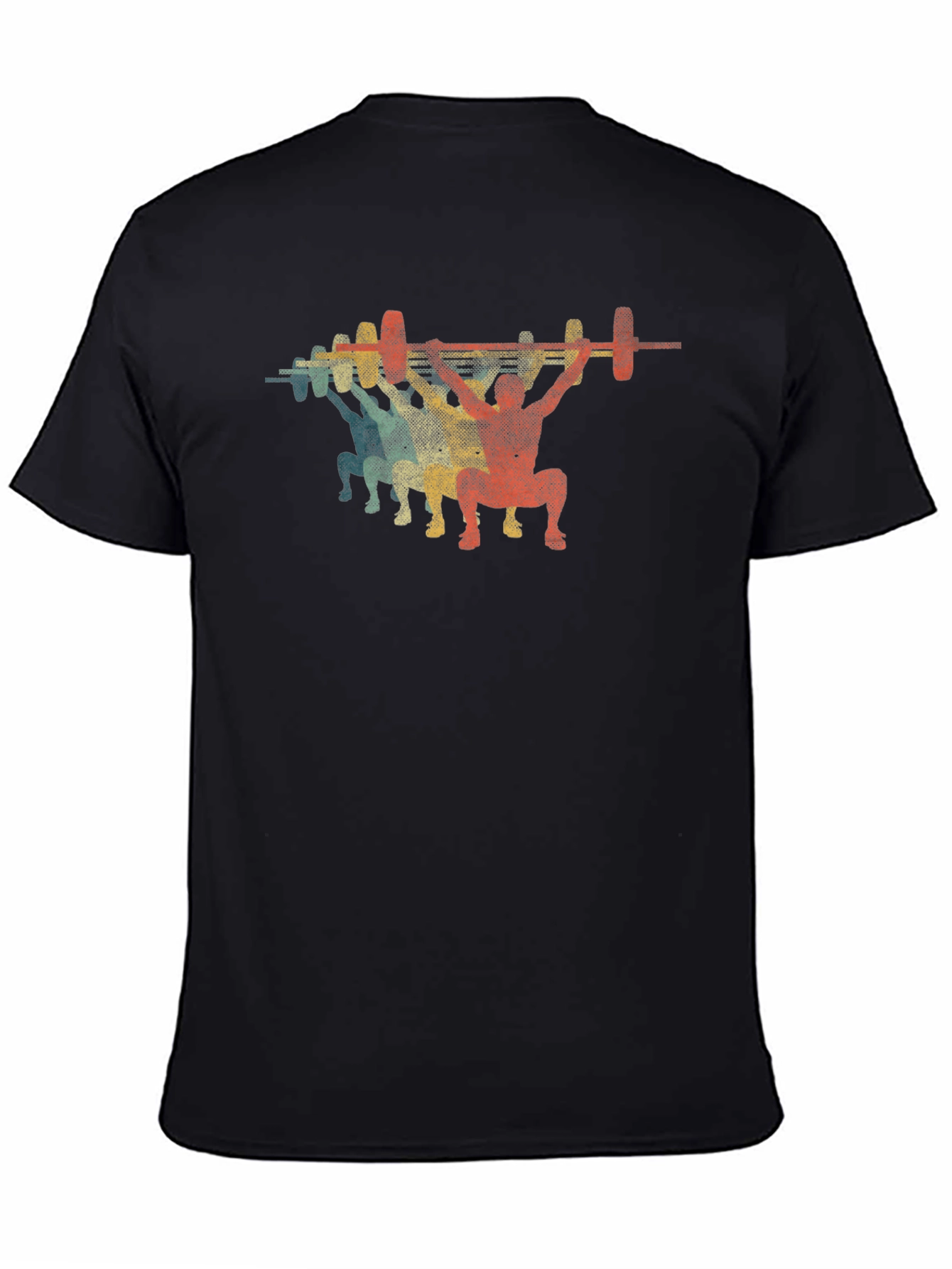 Retro Weightlifting T-Shirt - Black