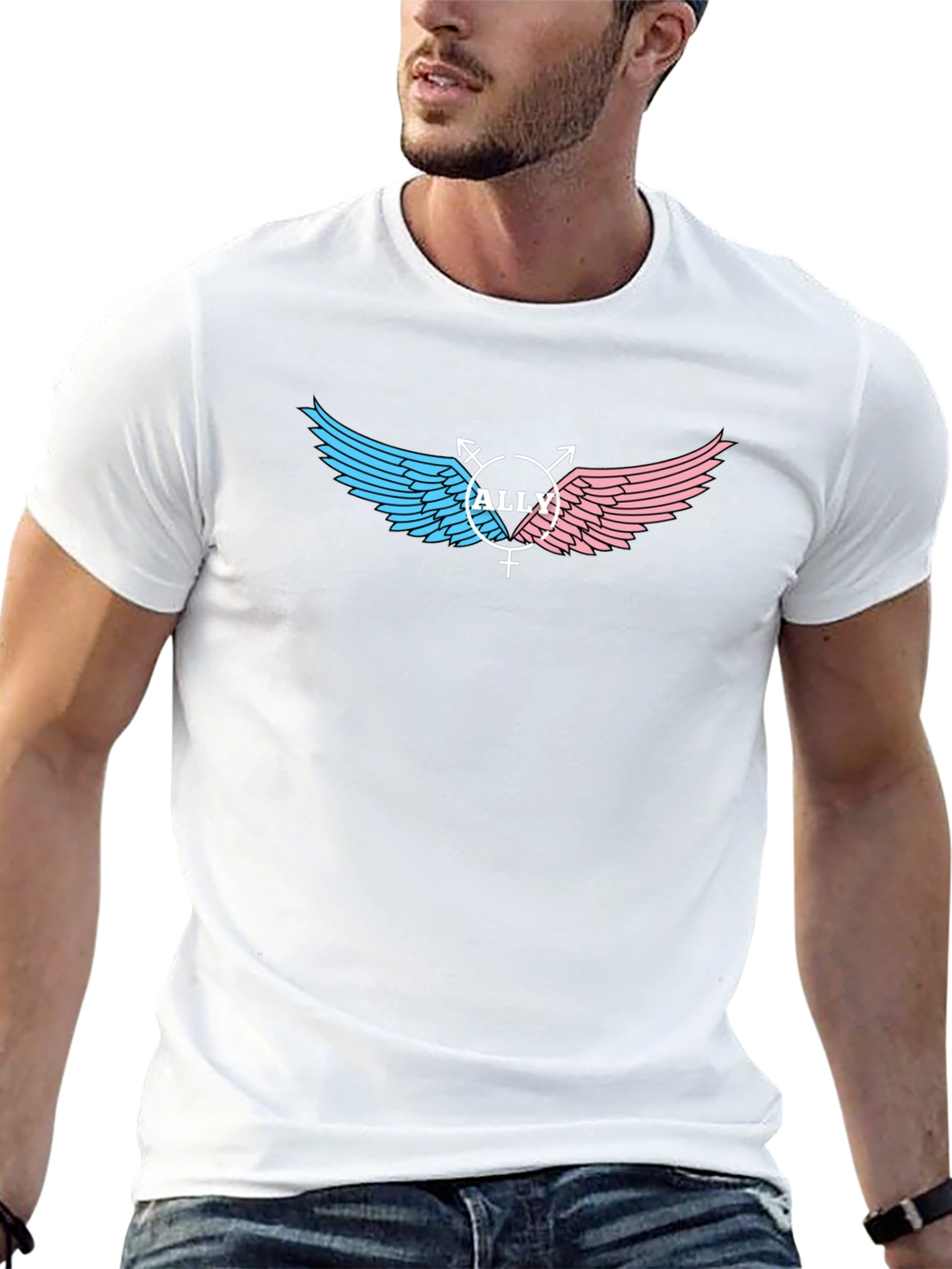 LGBTQ+ Ally Winged Pride T-Shirt