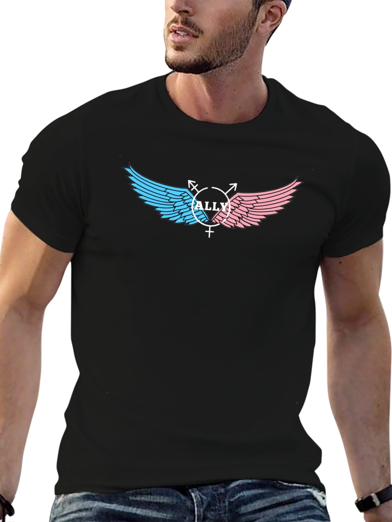 LGBTQ+ Ally Winged Pride T-Shirt