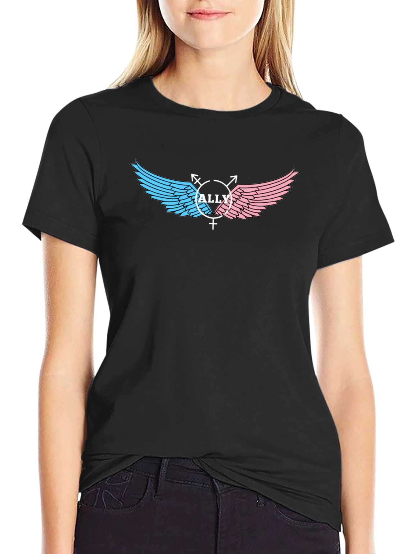 LGBTQ+ Ally Winged Pride T-Shirt