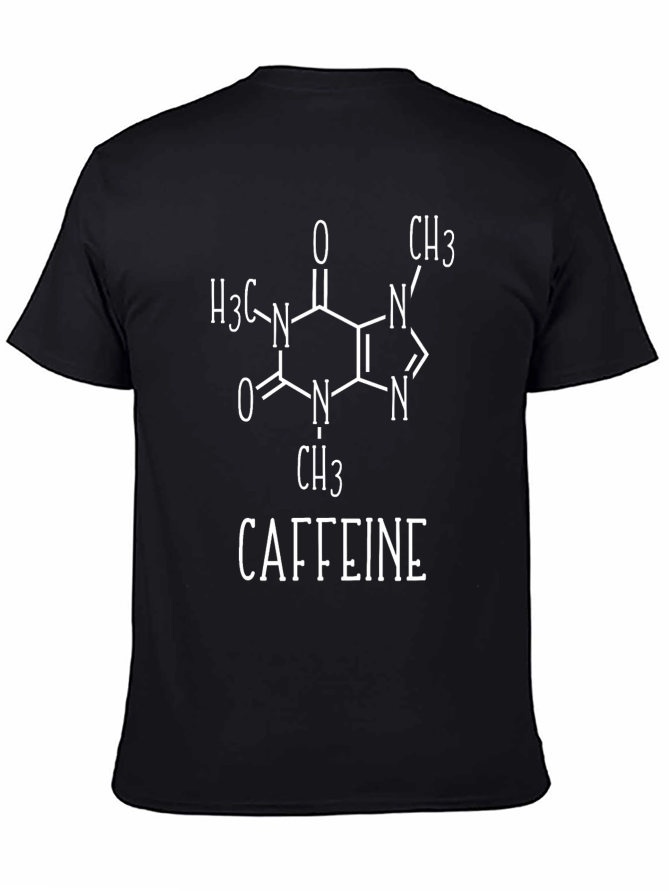 Caffeine Molecule T-Shirt - Science Geek Style