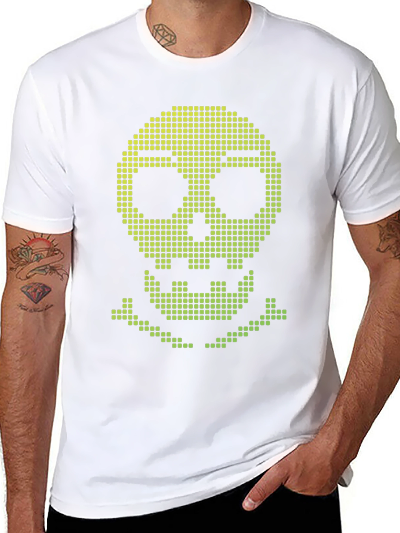 Pixel Skull Black T-Shirt