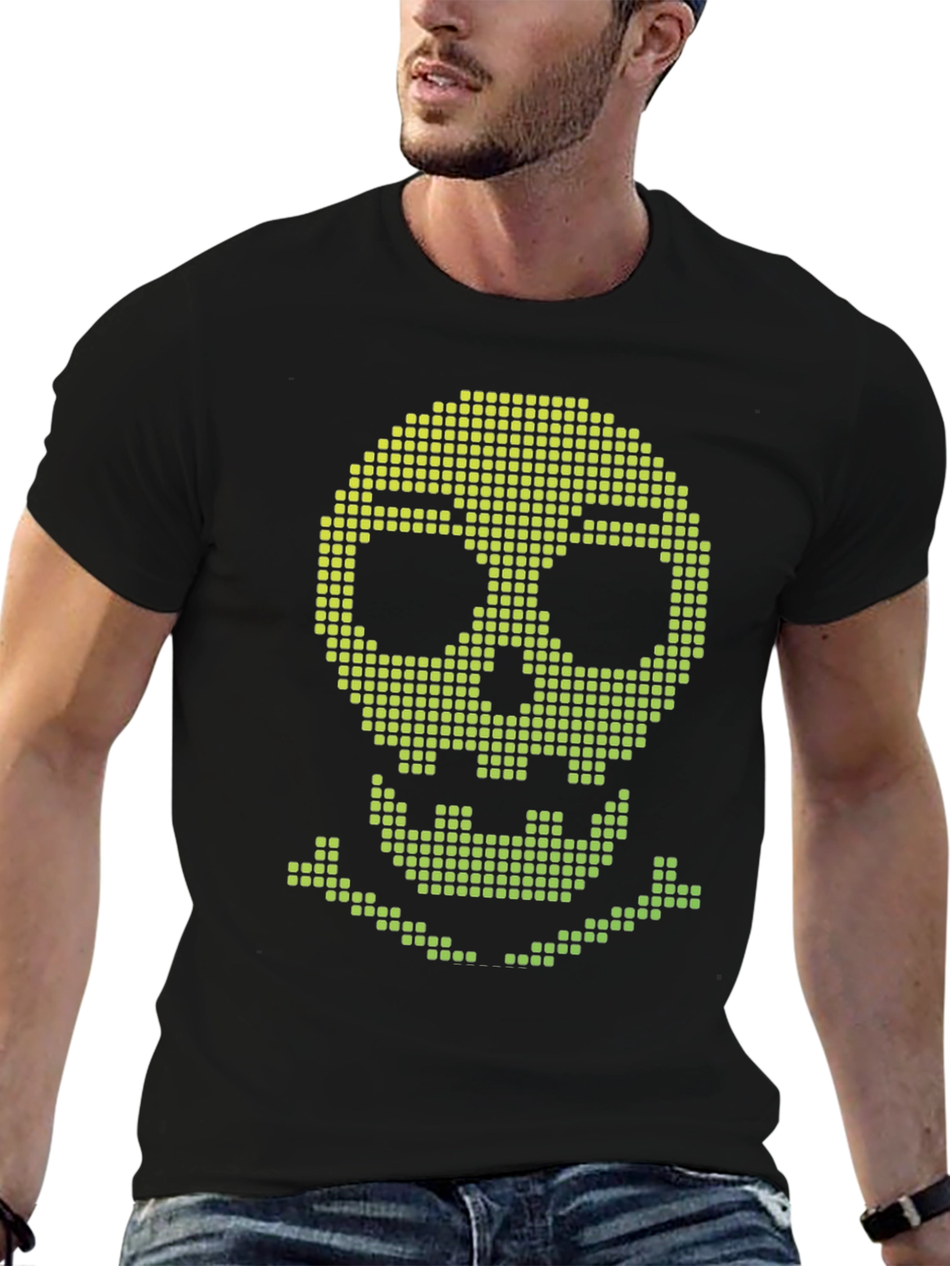 Pixel Skull Black T-Shirt