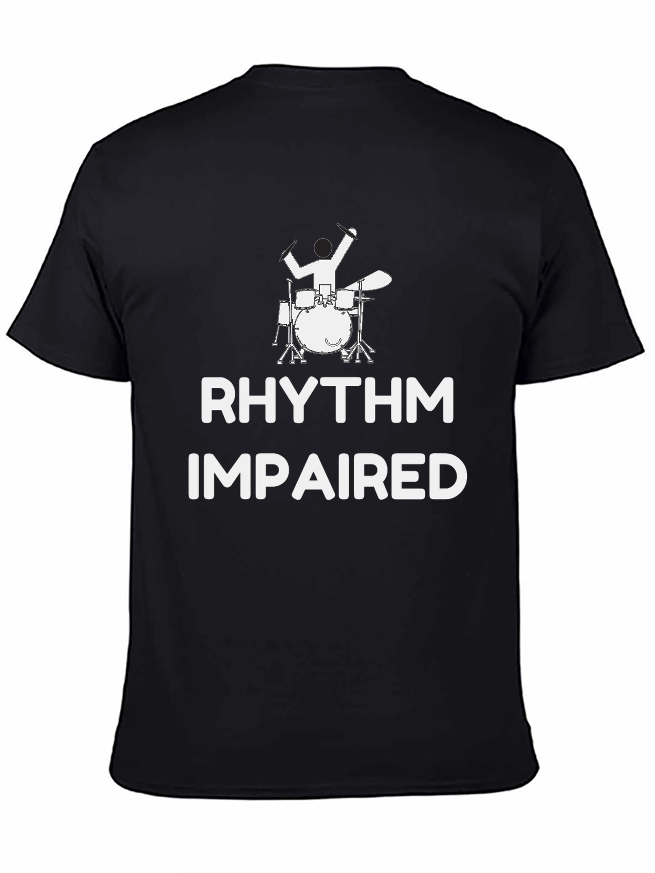 Rhythm Impaired Drummer Graphic Tee - Black