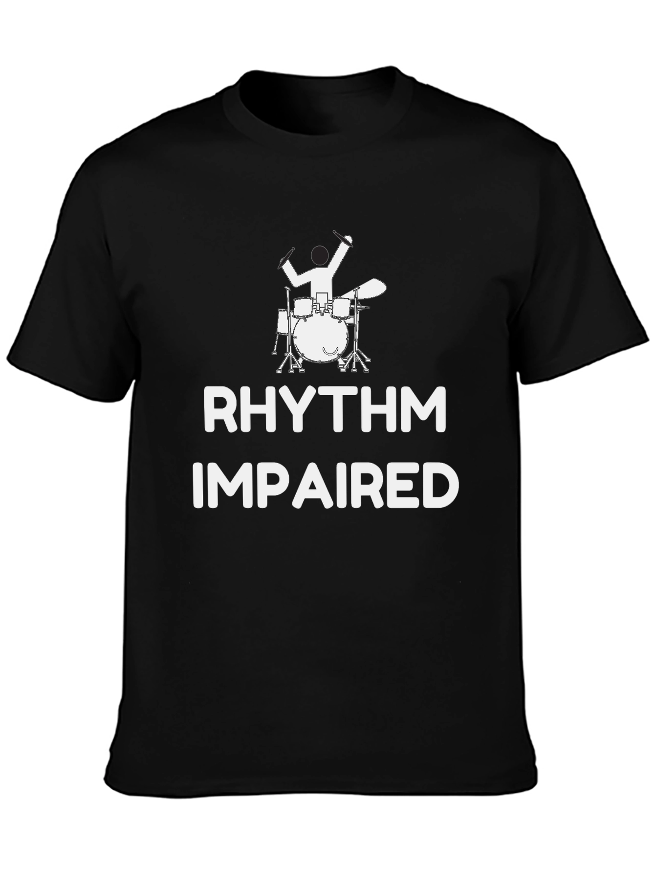 Rhythm Impaired Drummer Graphic Tee - Black