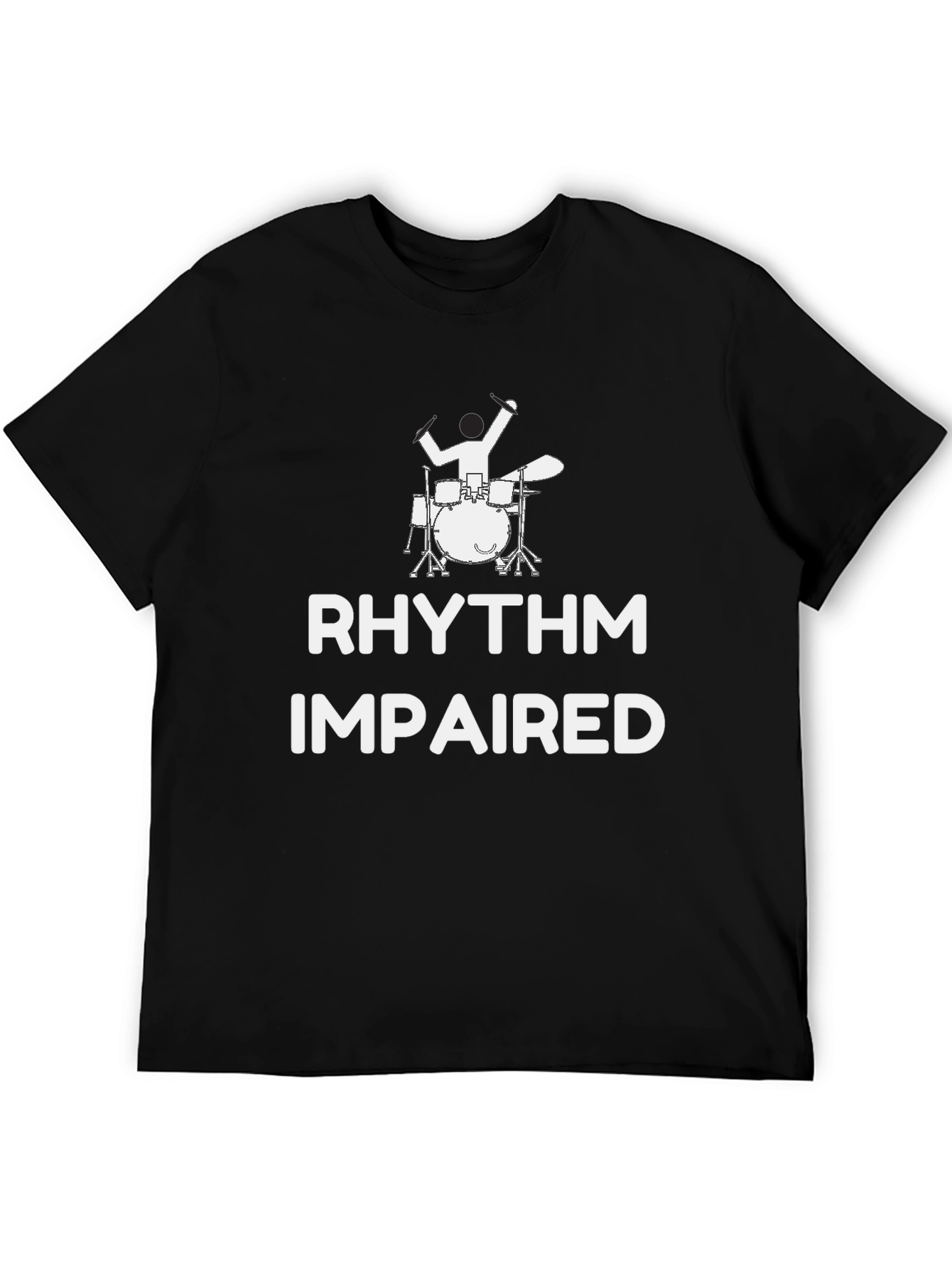 Rhythm Impaired Drummer Graphic Tee - Black