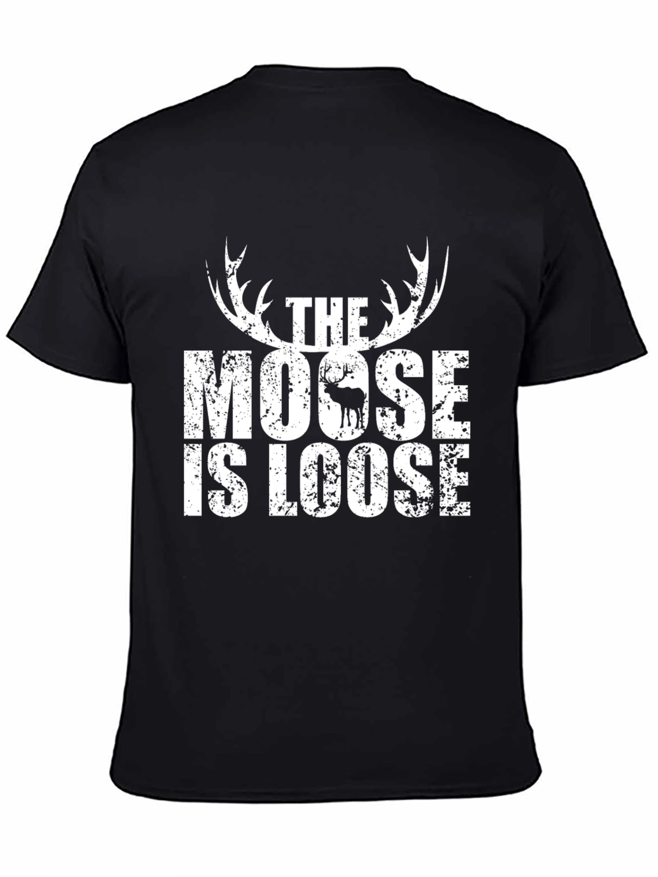 The Moose is Loose Mens Black Graphic Tee