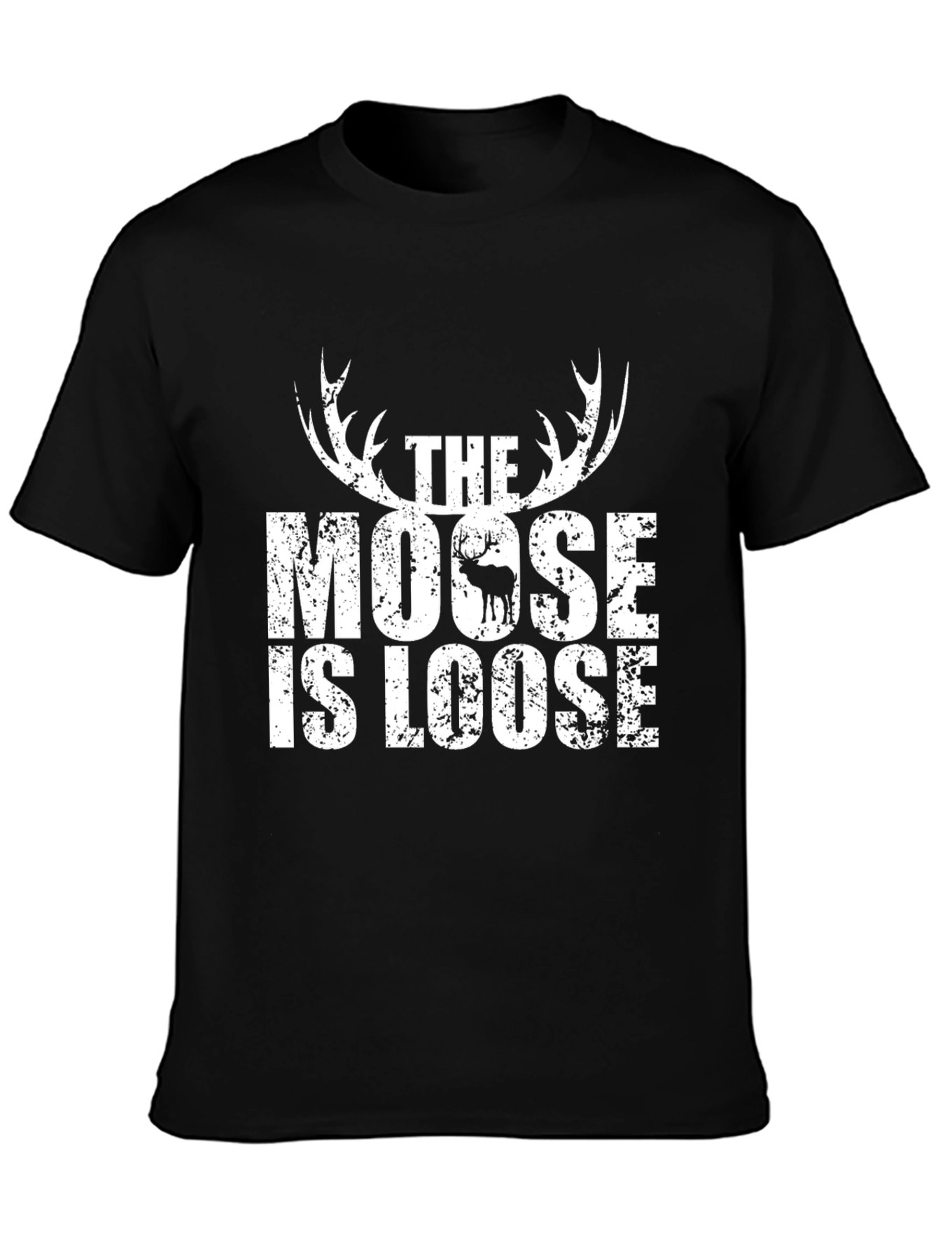 The Moose is Loose Mens Black Graphic Tee