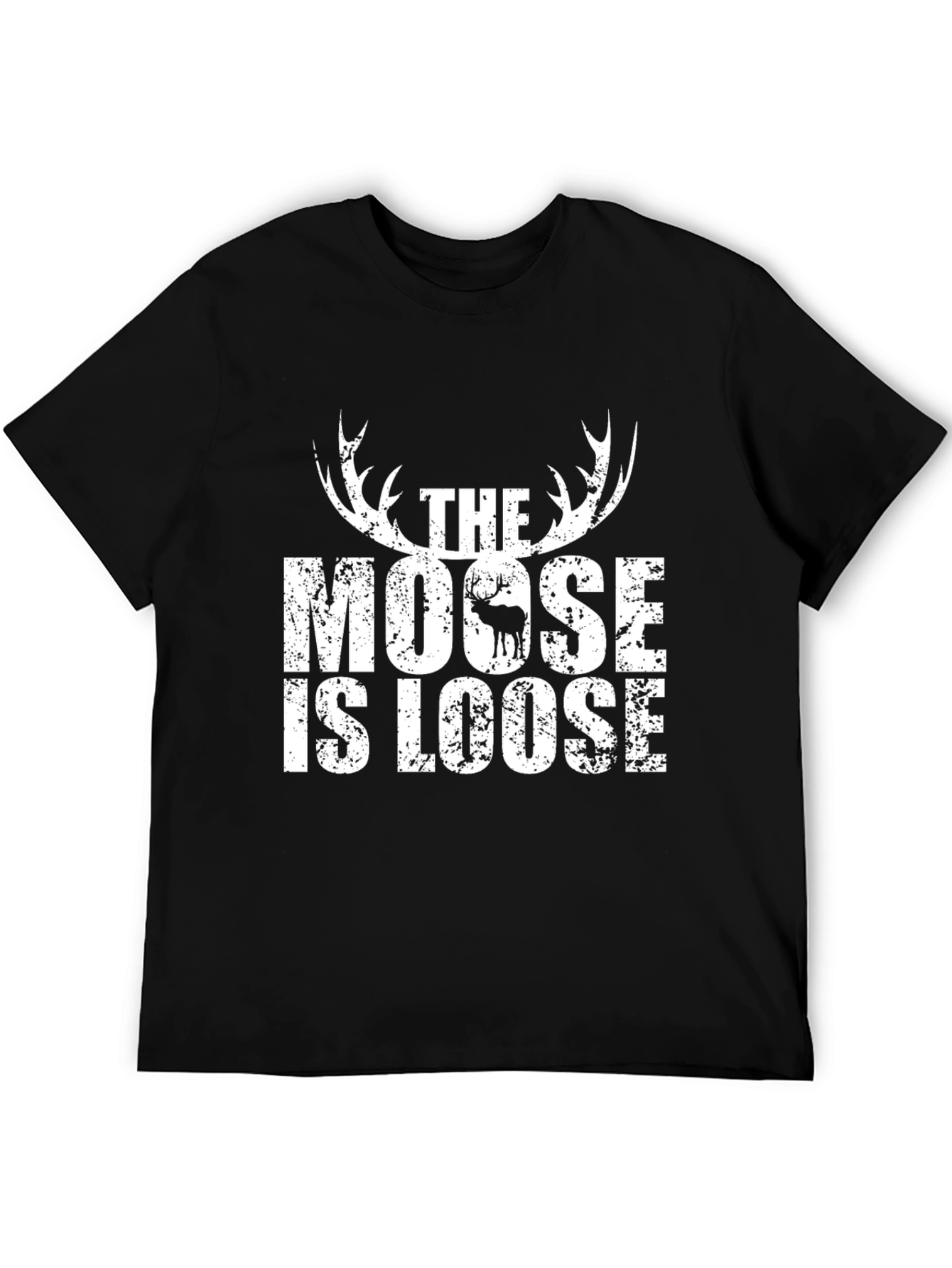 The Moose is Loose Mens Black Graphic Tee