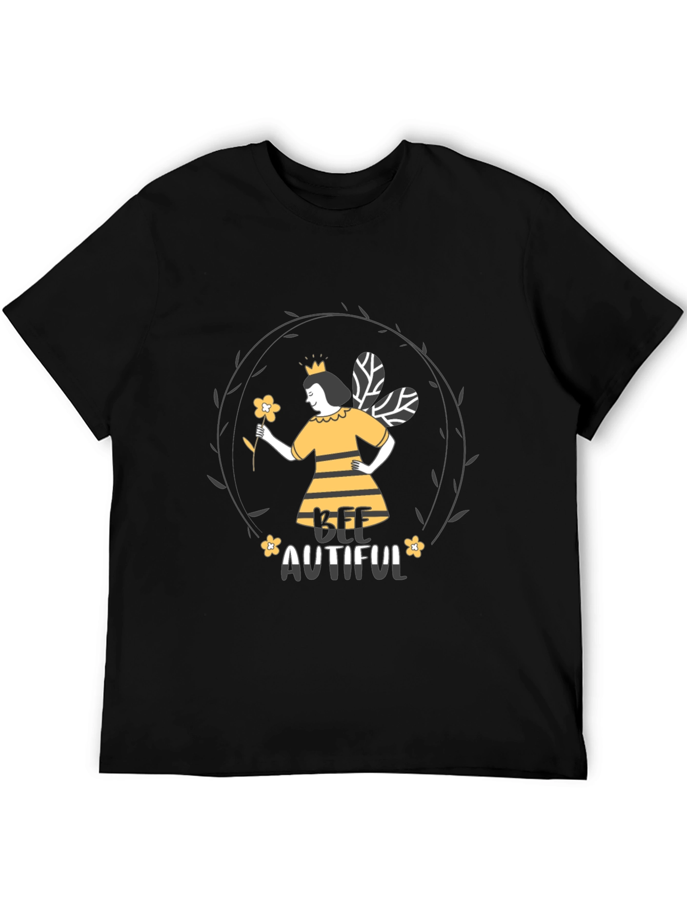 Bee-utiful Graphic Tee - Black Unisex T-Shirt