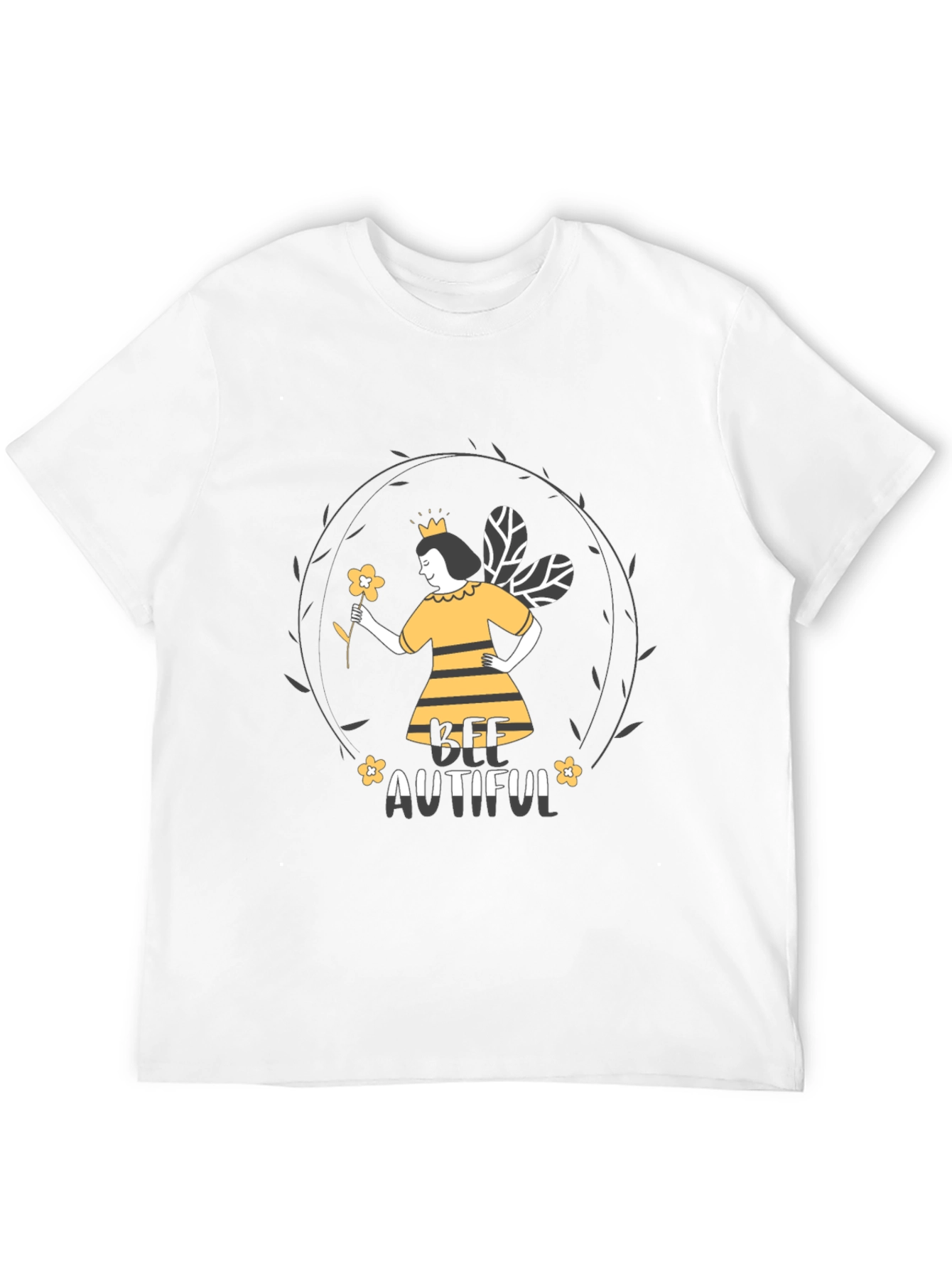 Bee-utiful Graphic Tee - Black Unisex T-Shirt