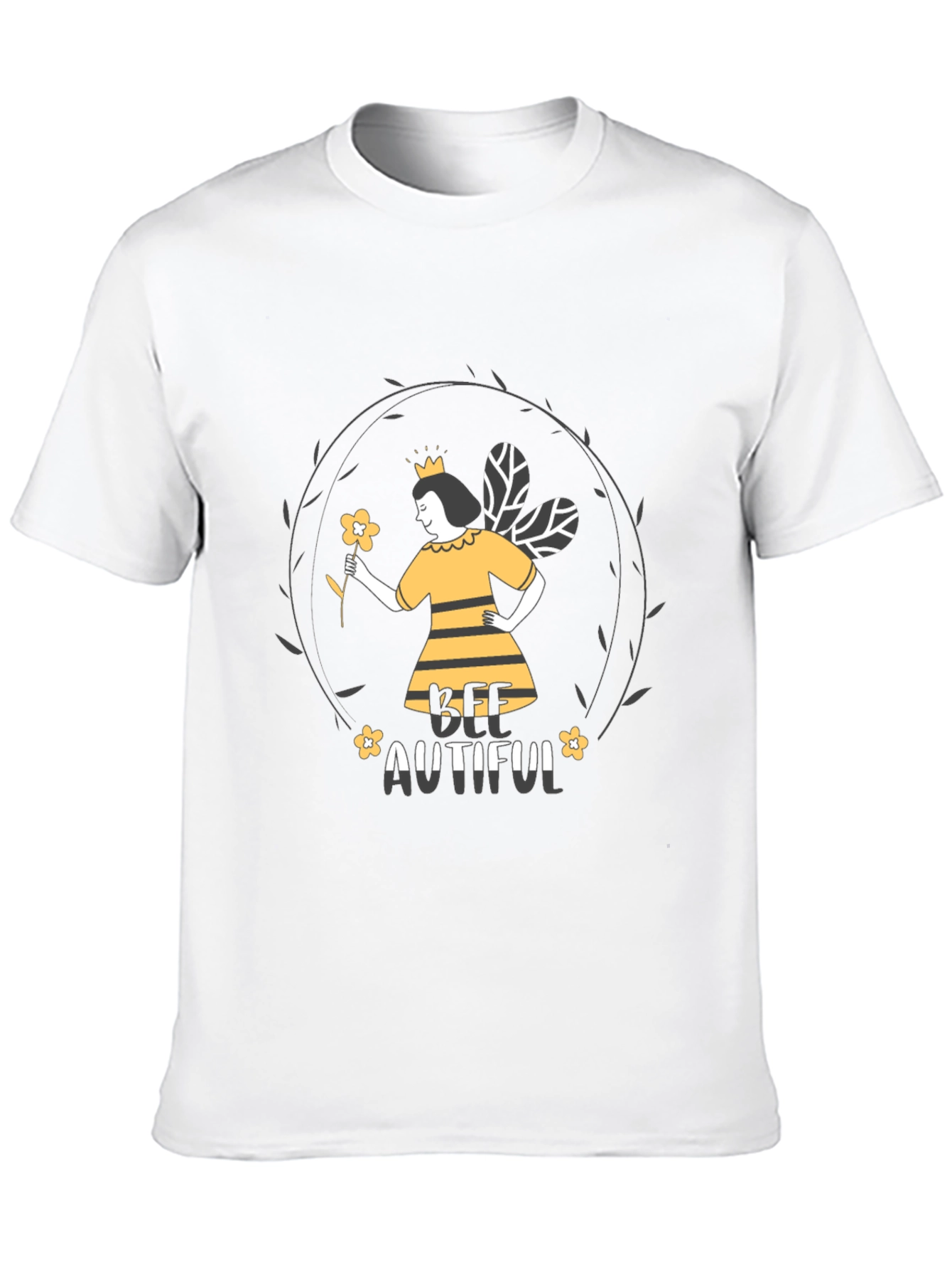 Bee-utiful Graphic Tee - Black Unisex T-Shirt