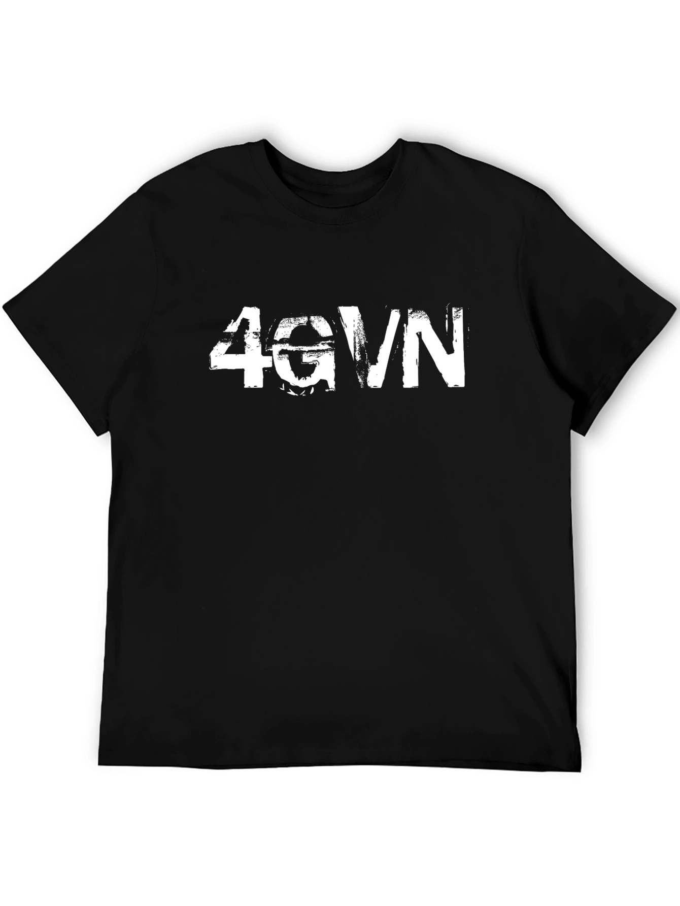 4GVN Graphic Tee - Distressed White Print