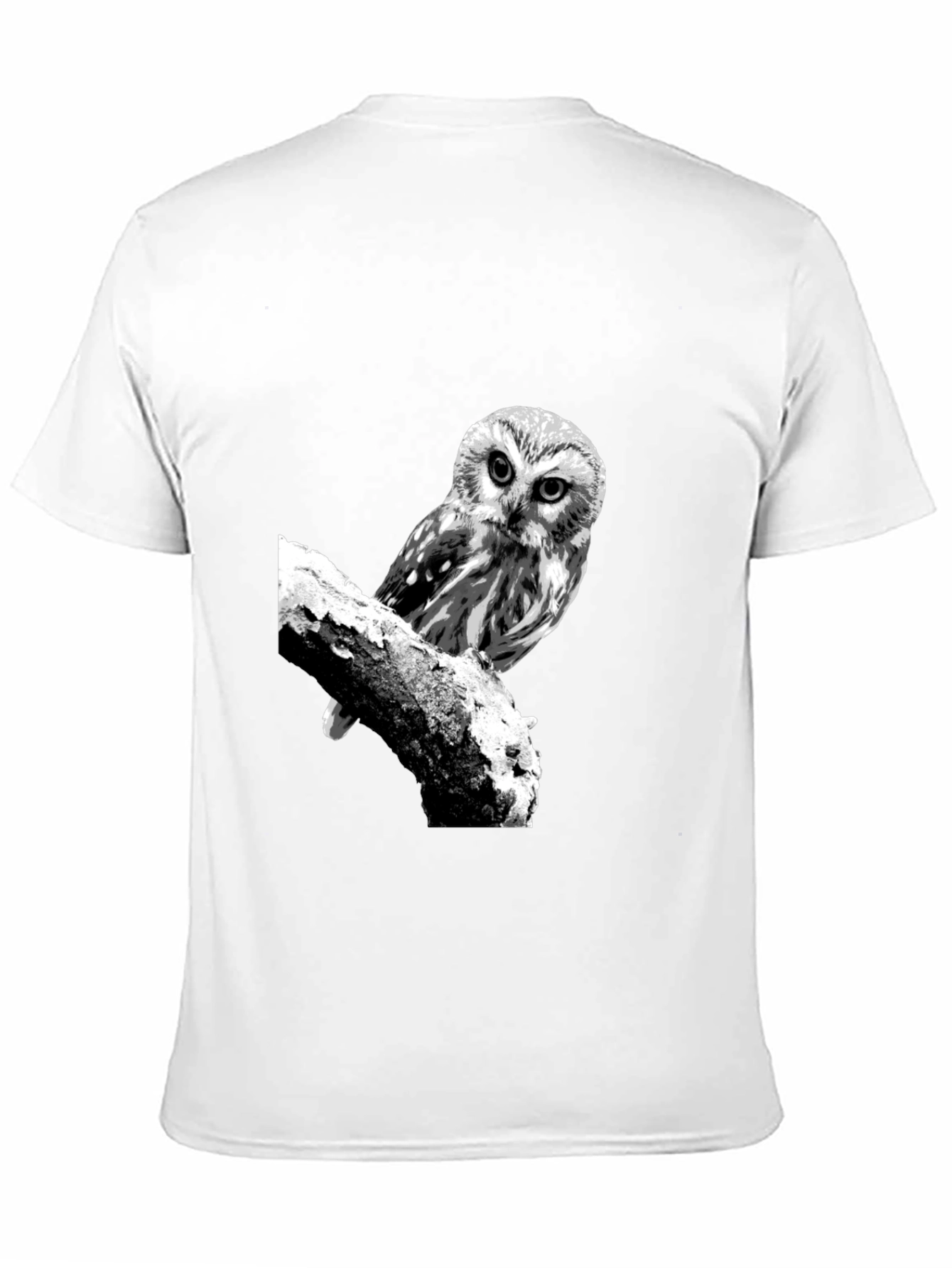 Owl Graphic Tee - Black Cotton T-Shirt