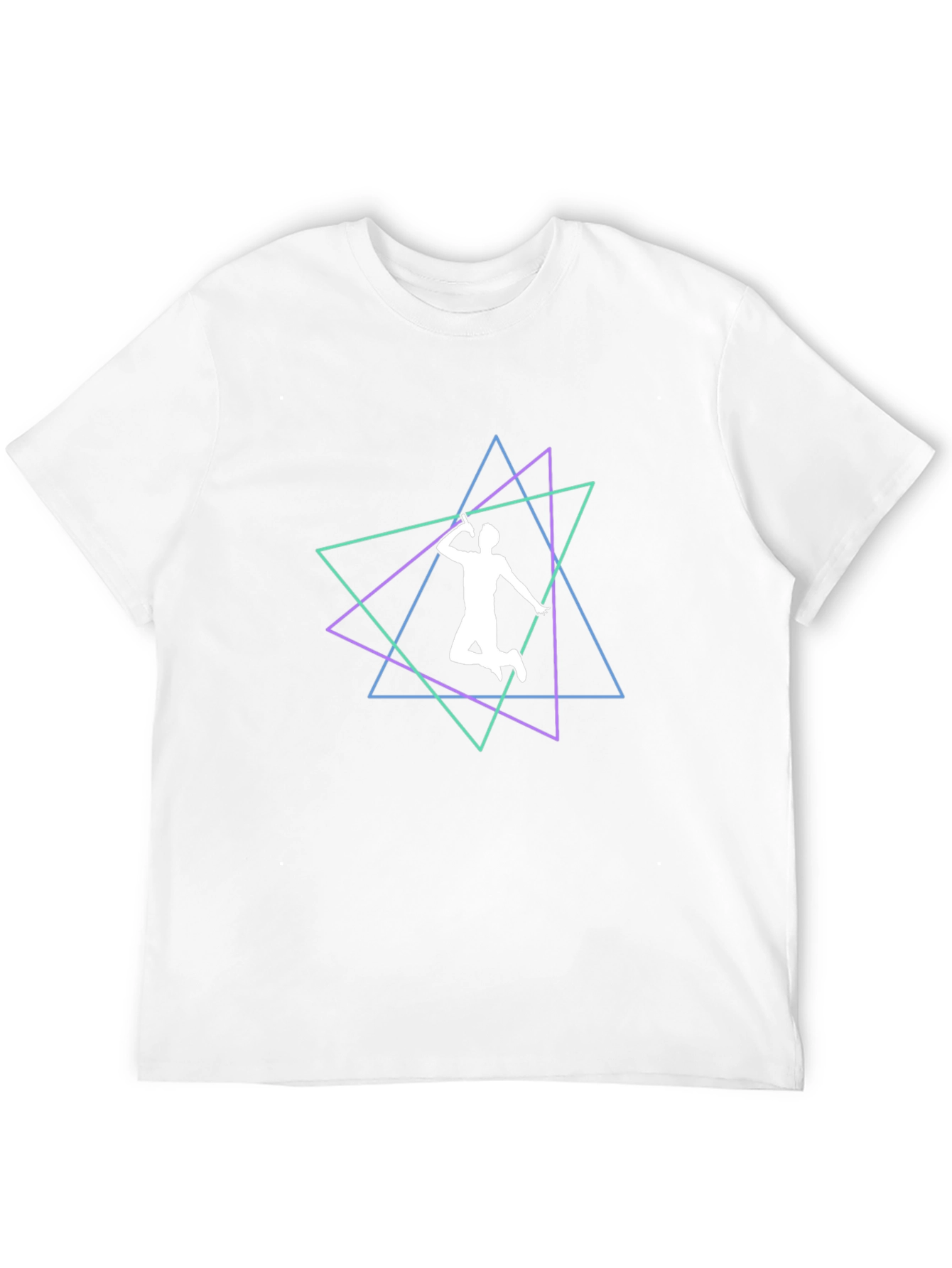 Geometric Badminton Player T-Shirt