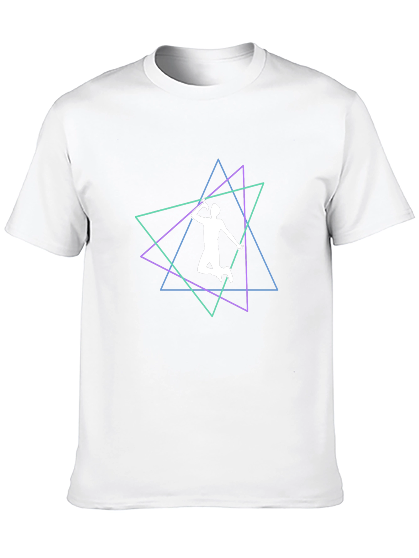 Geometric Badminton Player T-Shirt