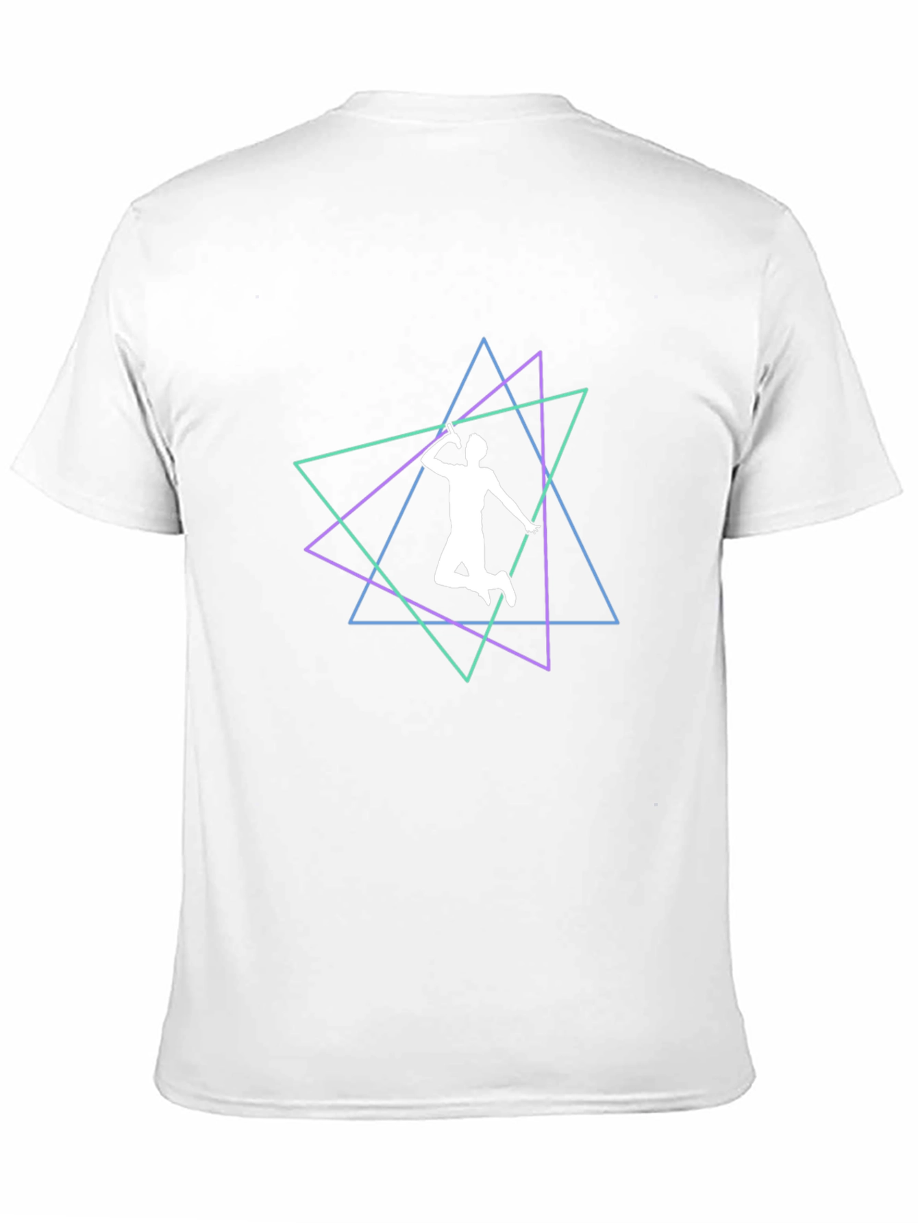 Geometric Badminton Player T-Shirt