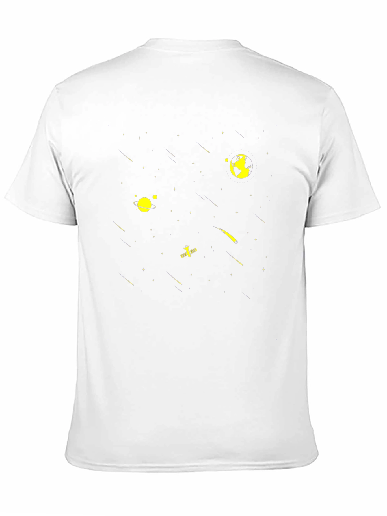 Space Galaxy Print Black T-Shirt